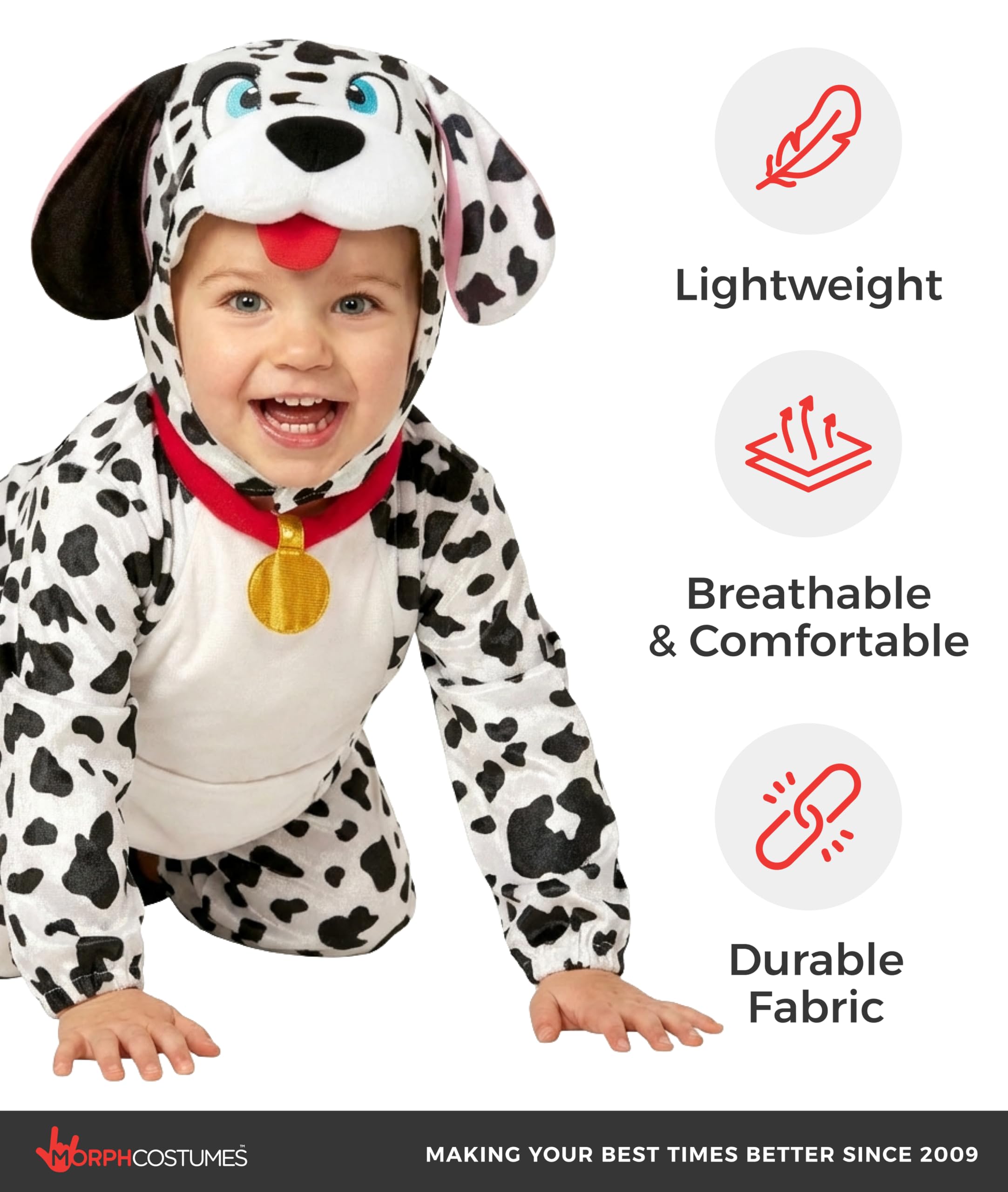 Morph Dalmatian Costume Baby, Dalmatian Costume Kids, Toddler Puppy Costume, Toddler Dog, Kids Halloween Costumes For Kids - Image 4