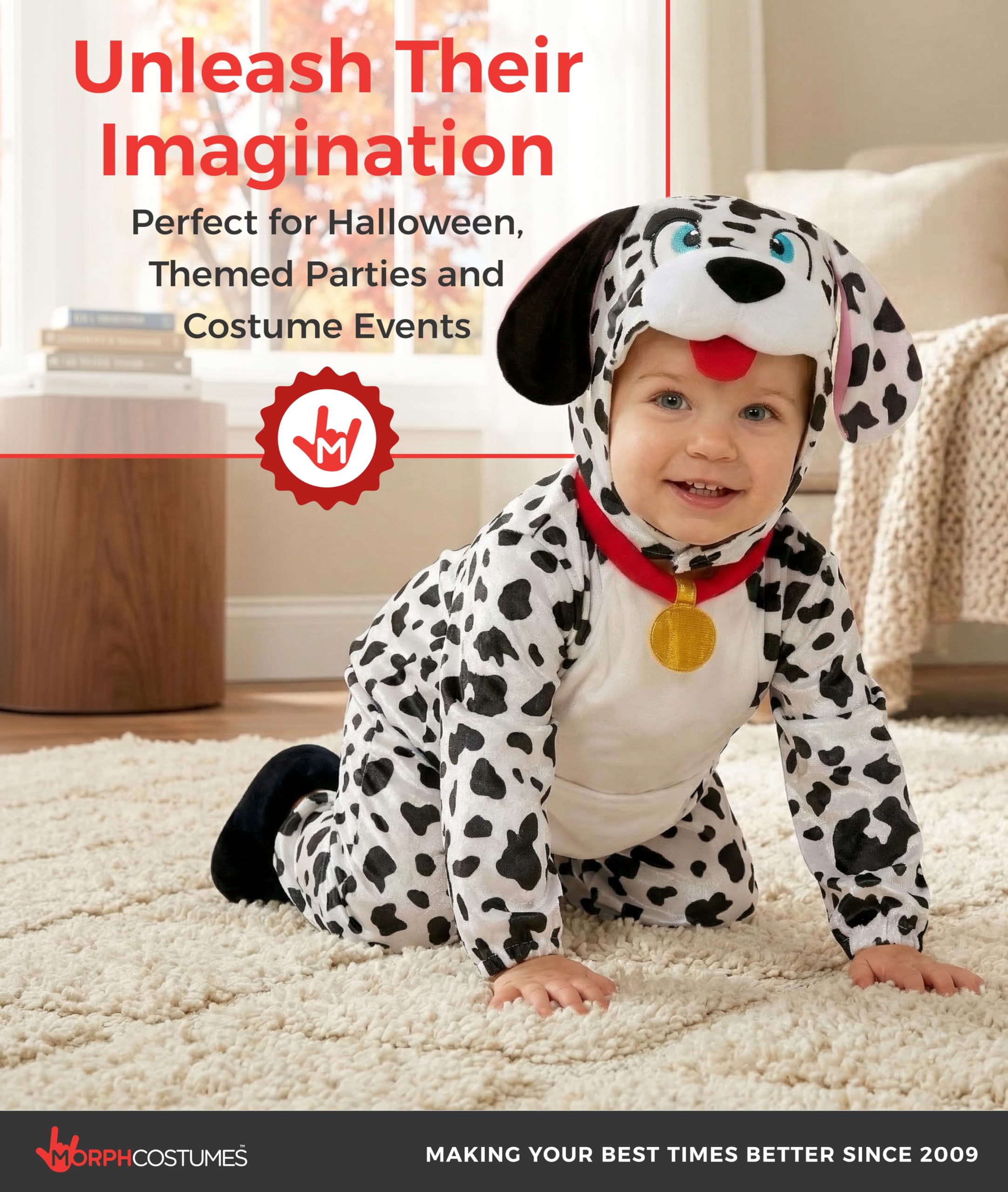 Morph Dalmatian Costume Baby, Dalmatian Costume Kids, Toddler Puppy Costume, Toddler Dog, Kids Halloween Costumes For Kids - Image 6