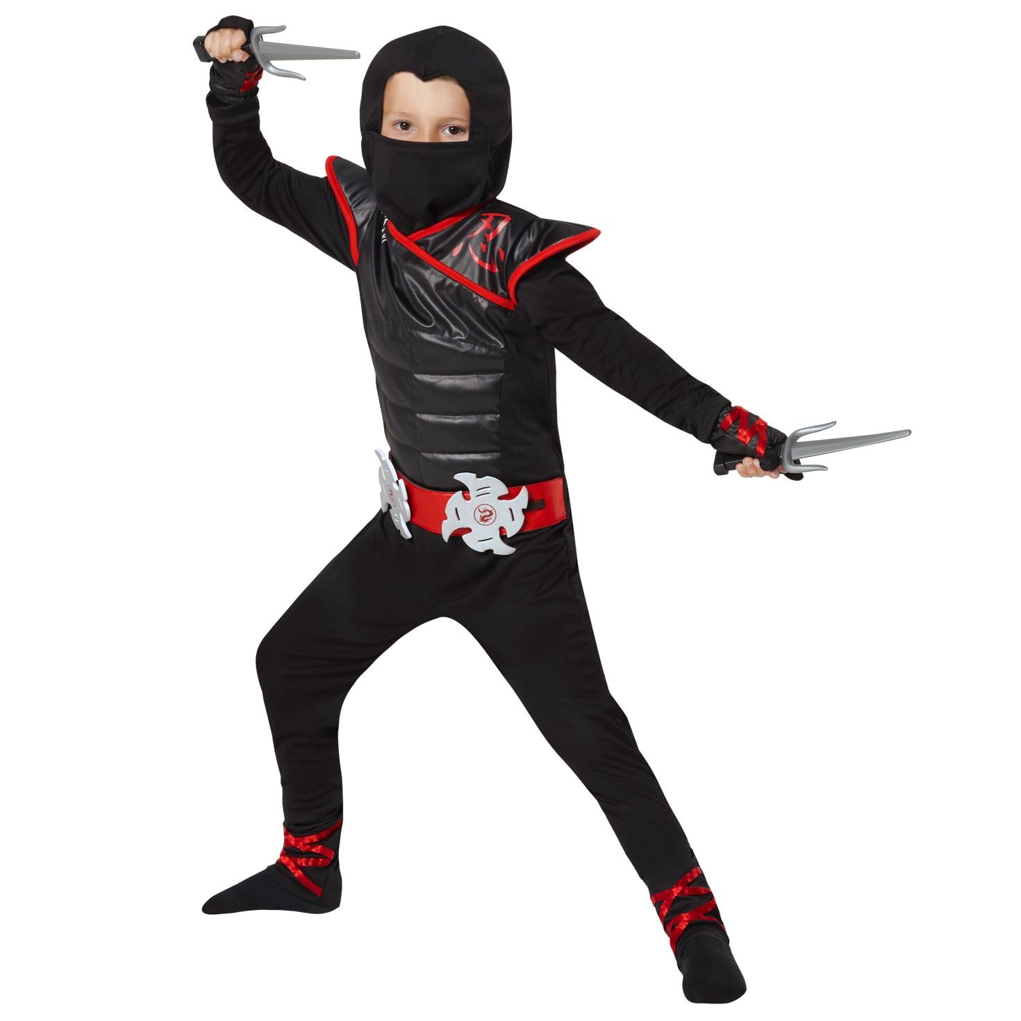 Morph Deluxe Boys Ninja Costume With Ninjas Toy Accessories, Ninja Costumes Kids, Boys Ninjas Costume - Image 4