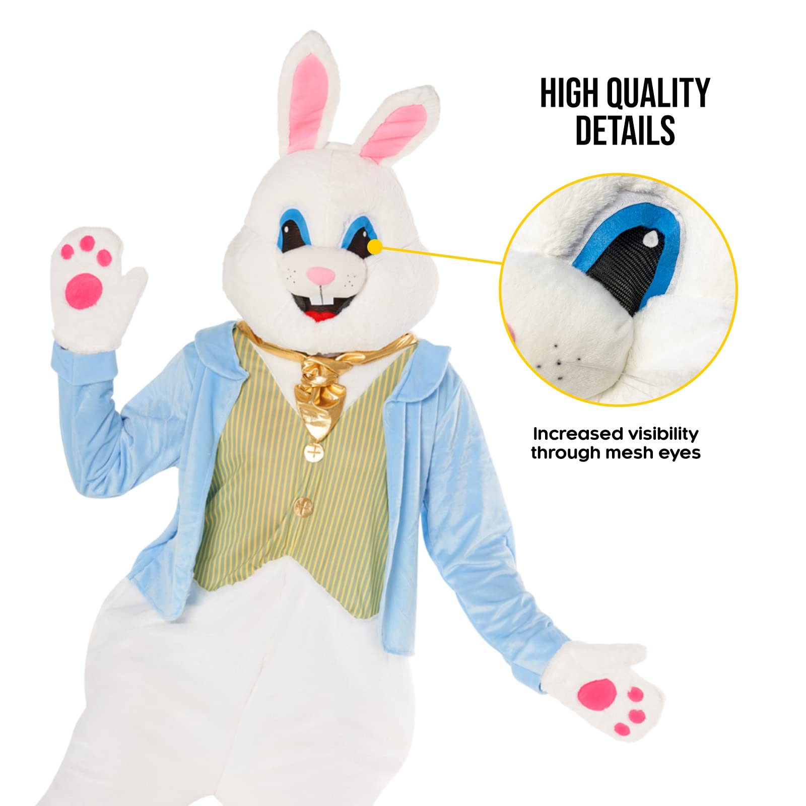 Morph Deluxe Easter Bunny Costume Adult, Bunny Suit, Easter Costumes for Adults, Rabbit Costume Adult - Image 8