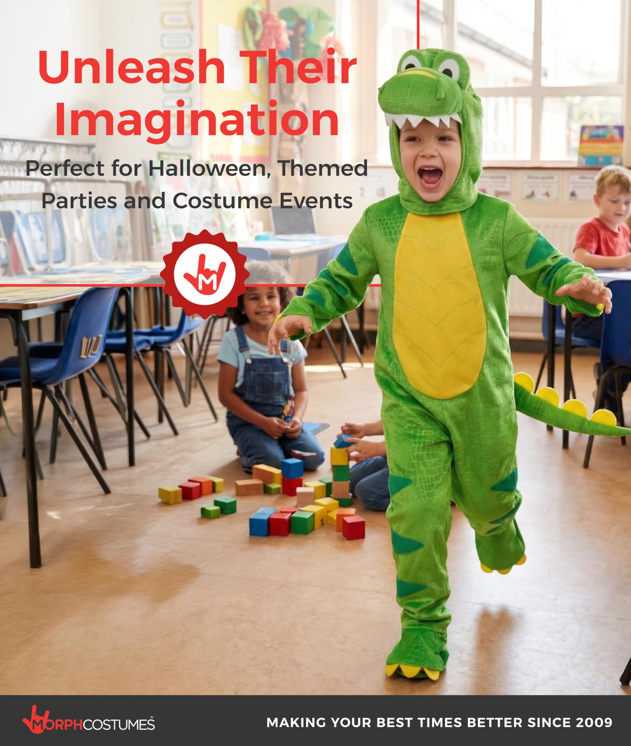 Morph Dinosaur Costume Kids, Toddler Dinosaur Costume, Halloween Costumes for Kids - Image 6