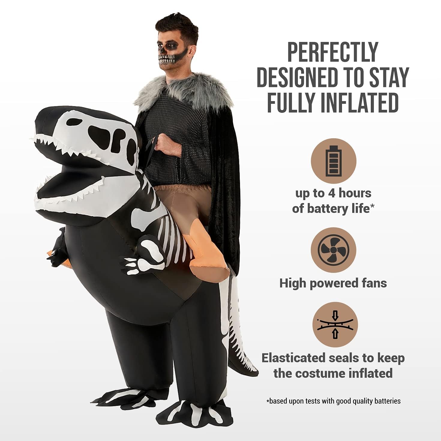 Morph Dinosaur Inflatable Costume Adult, inflatable dinosaur costume adult, Dinosaur Costume Adult, Blow Up Dinosaur Costume - Image 2
