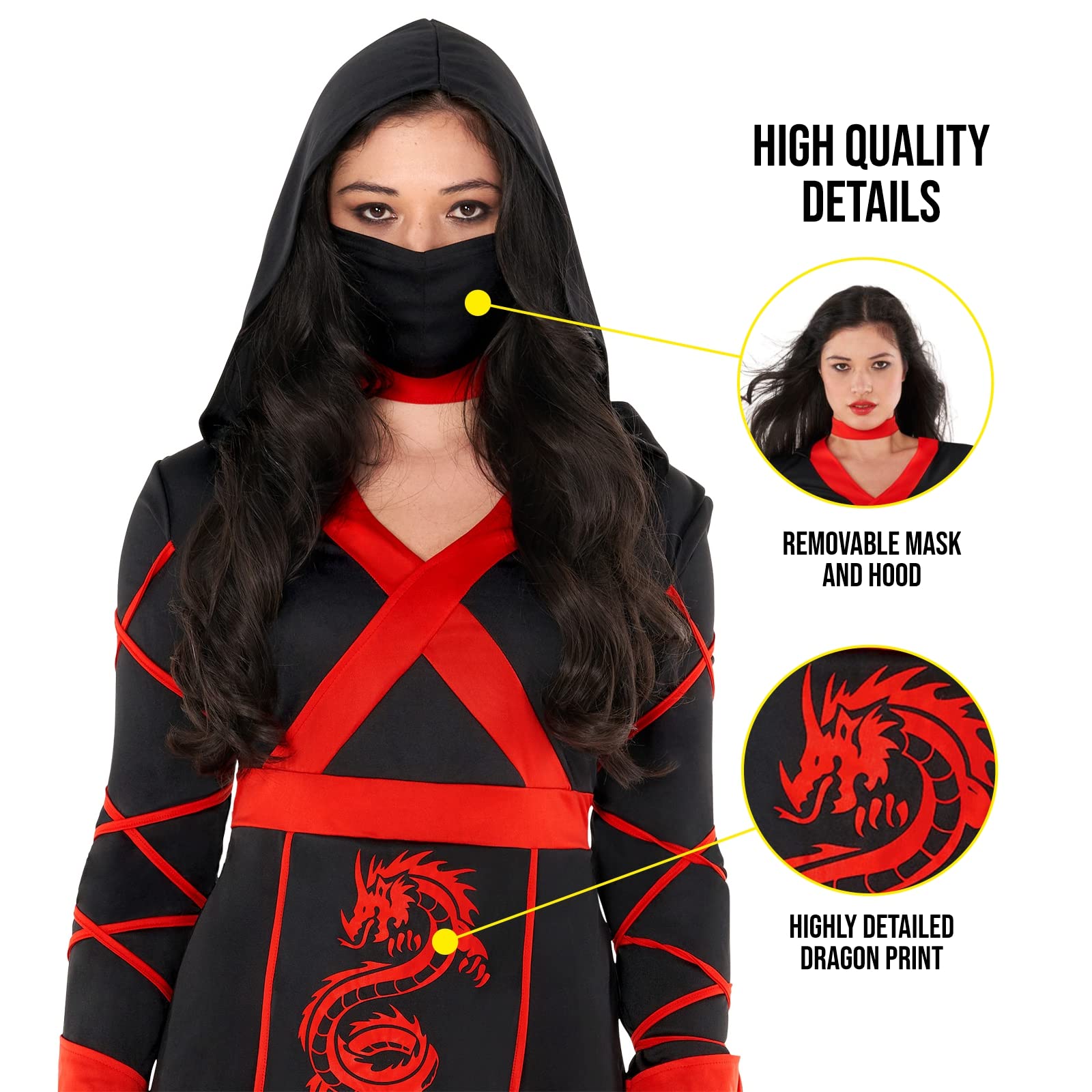 Morph Dragon Ninja Costume Women, Womens Ninja Costume, Ninja Costumes Adult Women - Image 3