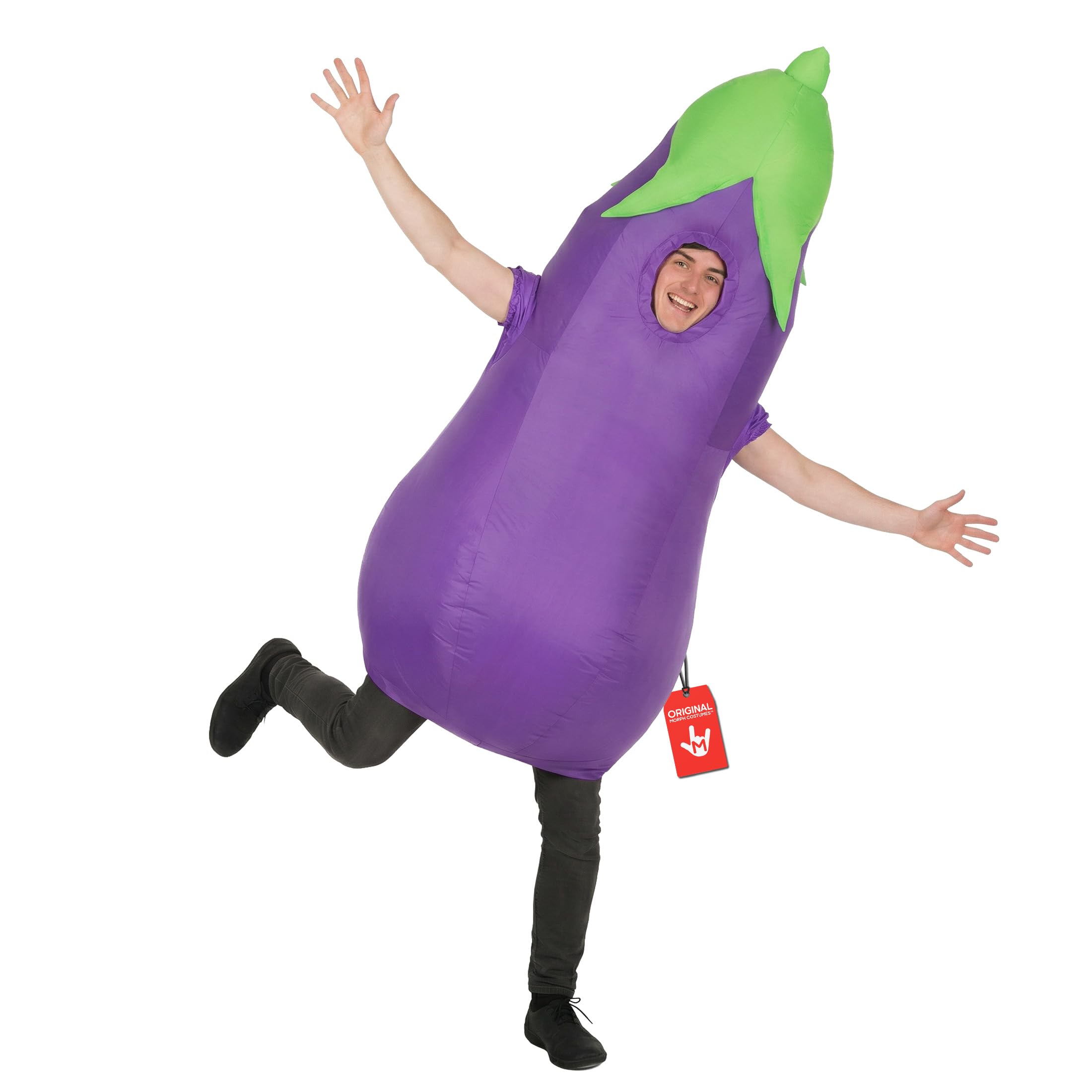 Morph Eggplant Costume Adult, Inflatable Eggplant Costume, Inflatable Costumes Adult, Blow Up Costumes for Adults