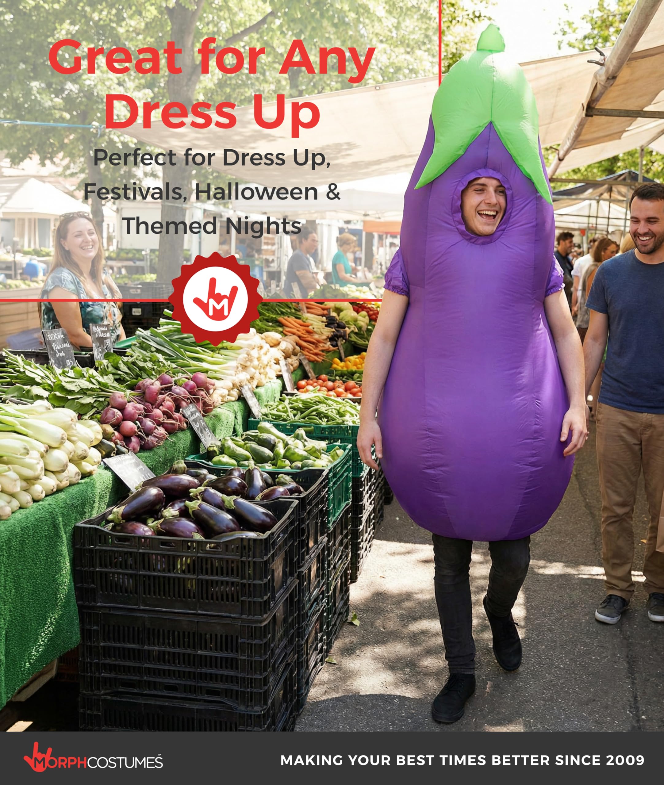 Morph Eggplant Costume Adult, Inflatable Eggplant Costume, Inflatable Costumes Adult, Blow Up Costumes for Adults - Image 6