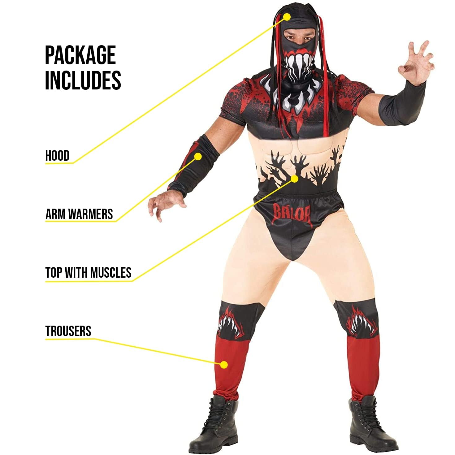 Morph Finn Balor Costume, Wrestling Outfit, Wrestling Halloween Costume, Wrestler Costume, WWE Halloween Costume Adult - Image 5