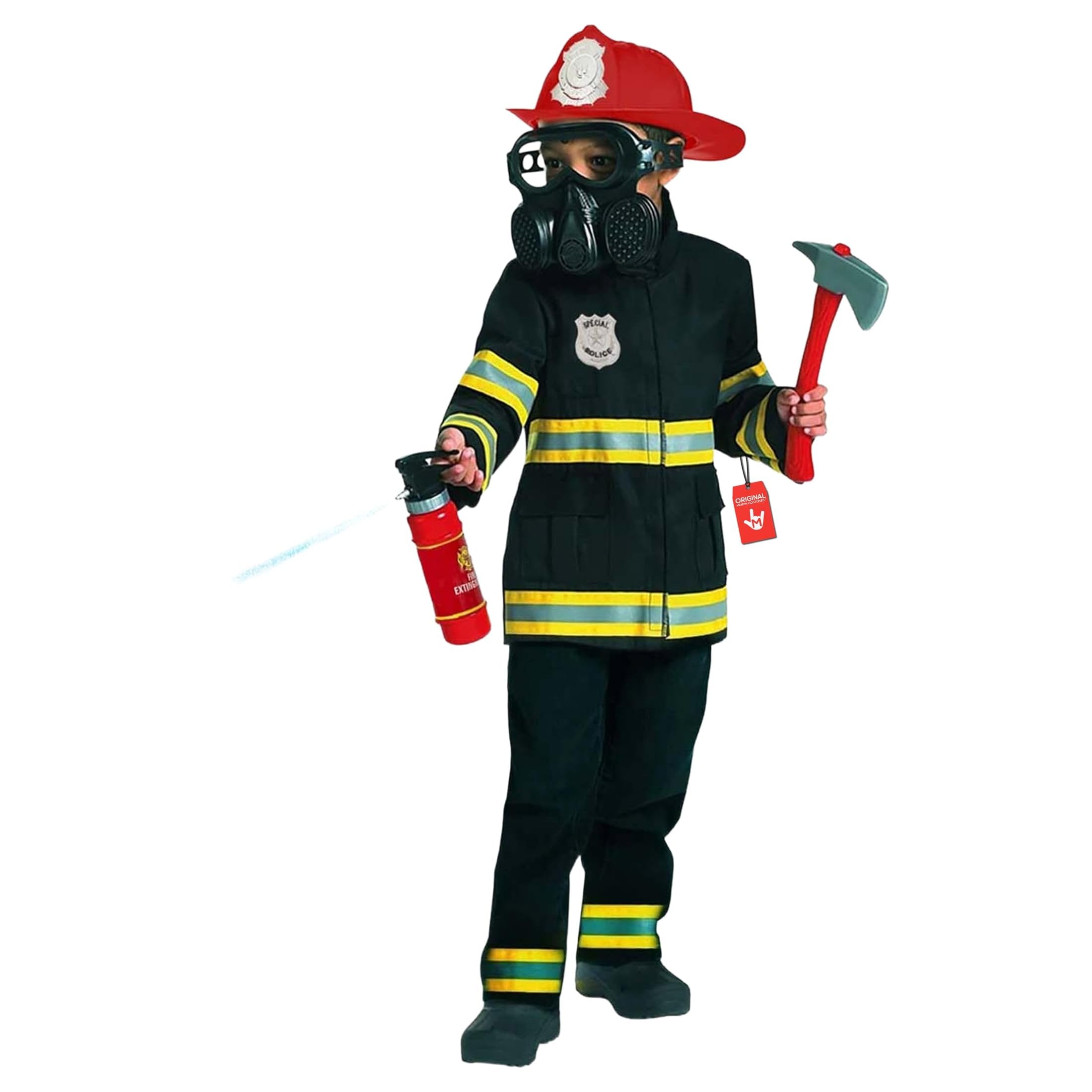 Morph Firefighter Costume For Kids (2 Colors), Fireman Costume for Boys, Fire Fighter Costume for Boys