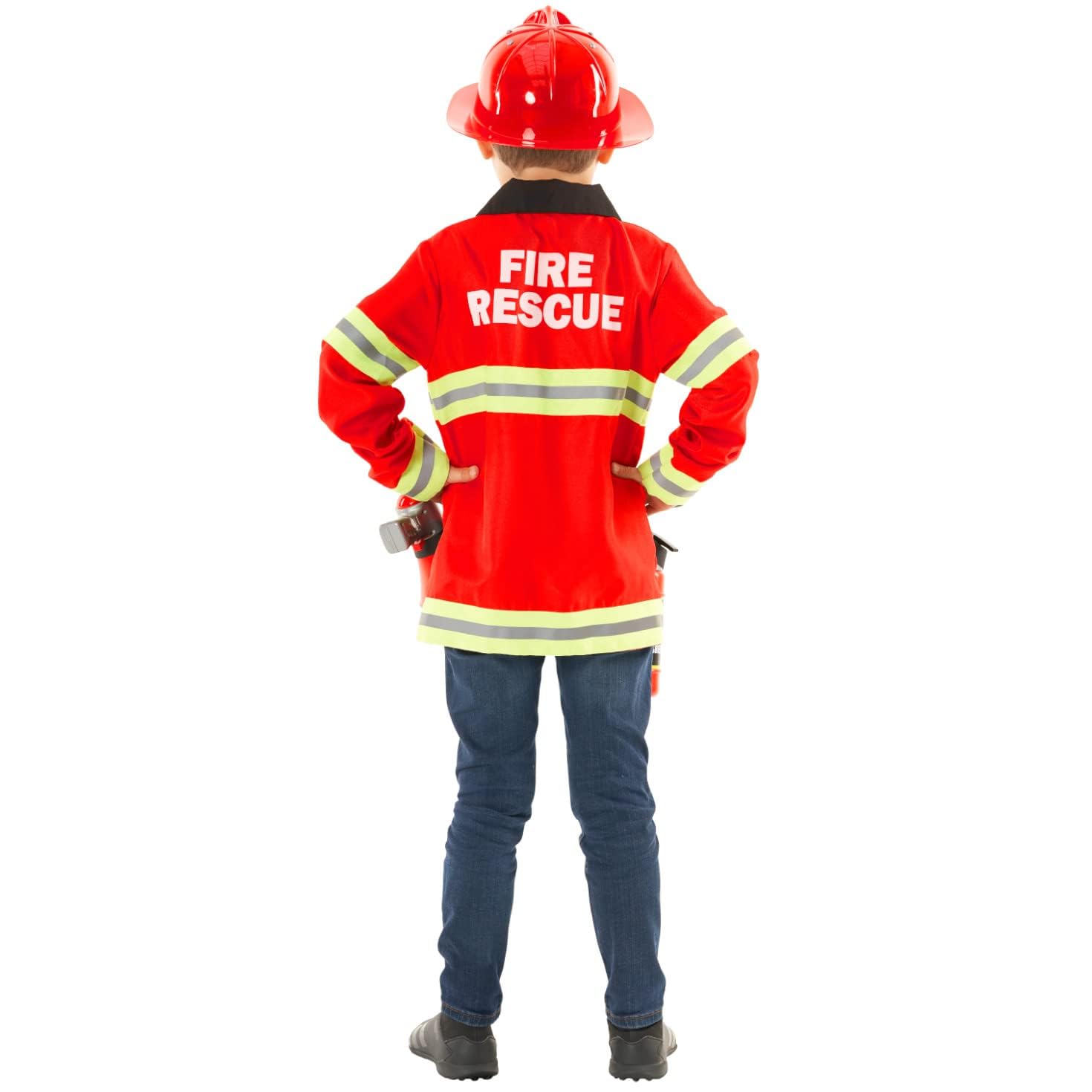 Morph Firefighter Costume for Kids - Fireman Outfit for Boys and Girls - Fun Role Play Dress Up Costume, 3-4 Years - Image 4