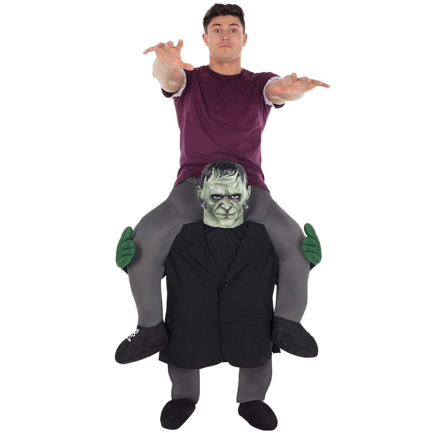 Morph Frankenstein Piggy Back Costume Adult, Ride on Frankenstein Costume, Piggyback Ride Costume, carry me costume adult - Image 2