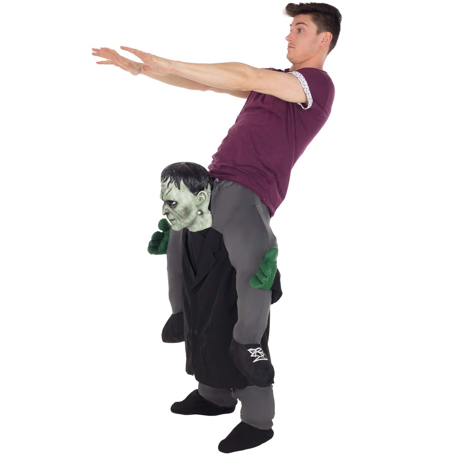Morph Frankenstein Piggy Back Costume Adult, Ride on Frankenstein Costume, Piggyback Ride Costume, carry me costume adult - Image 3
