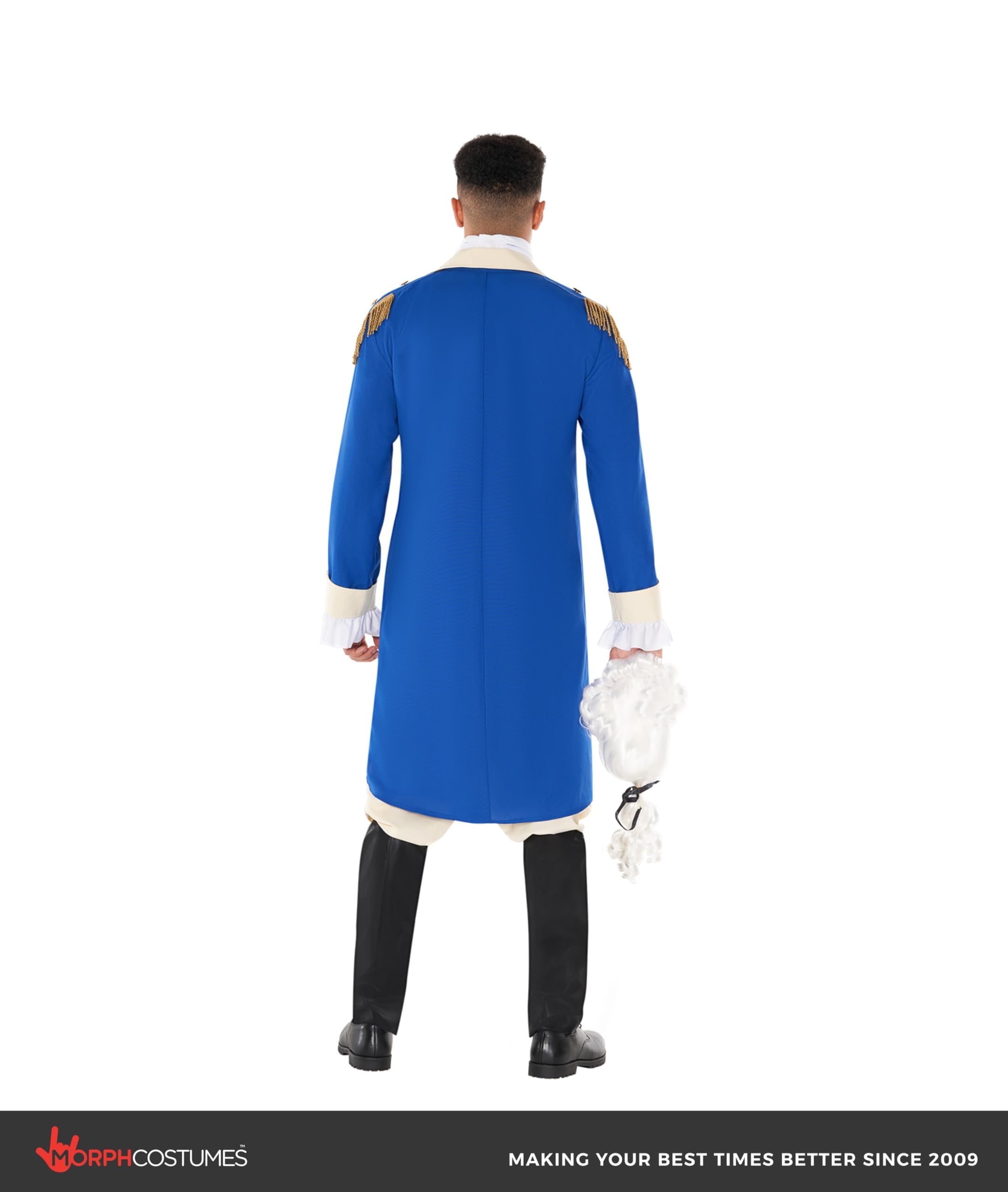 Morph George Washington Costume Adult With Wig, Founding Father Costume Adult, Colonial Costumes Men - Image 4