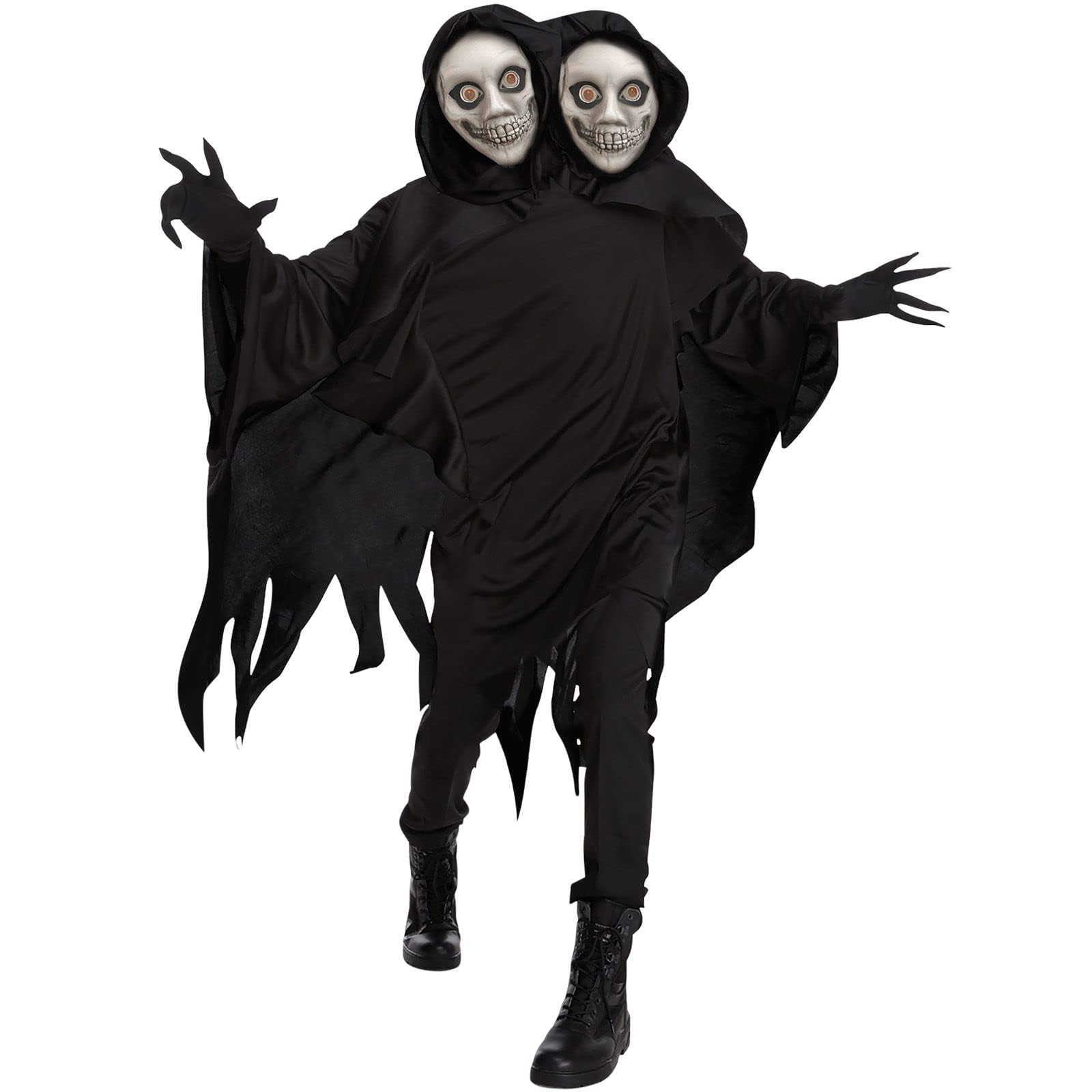 Morph Ghoul Costume Adult, Grim Reaper Costume, Soul Taker Ghost, Scary Mens Dementor Halloween Monster Ghost Wendigo Outfit - Image 4