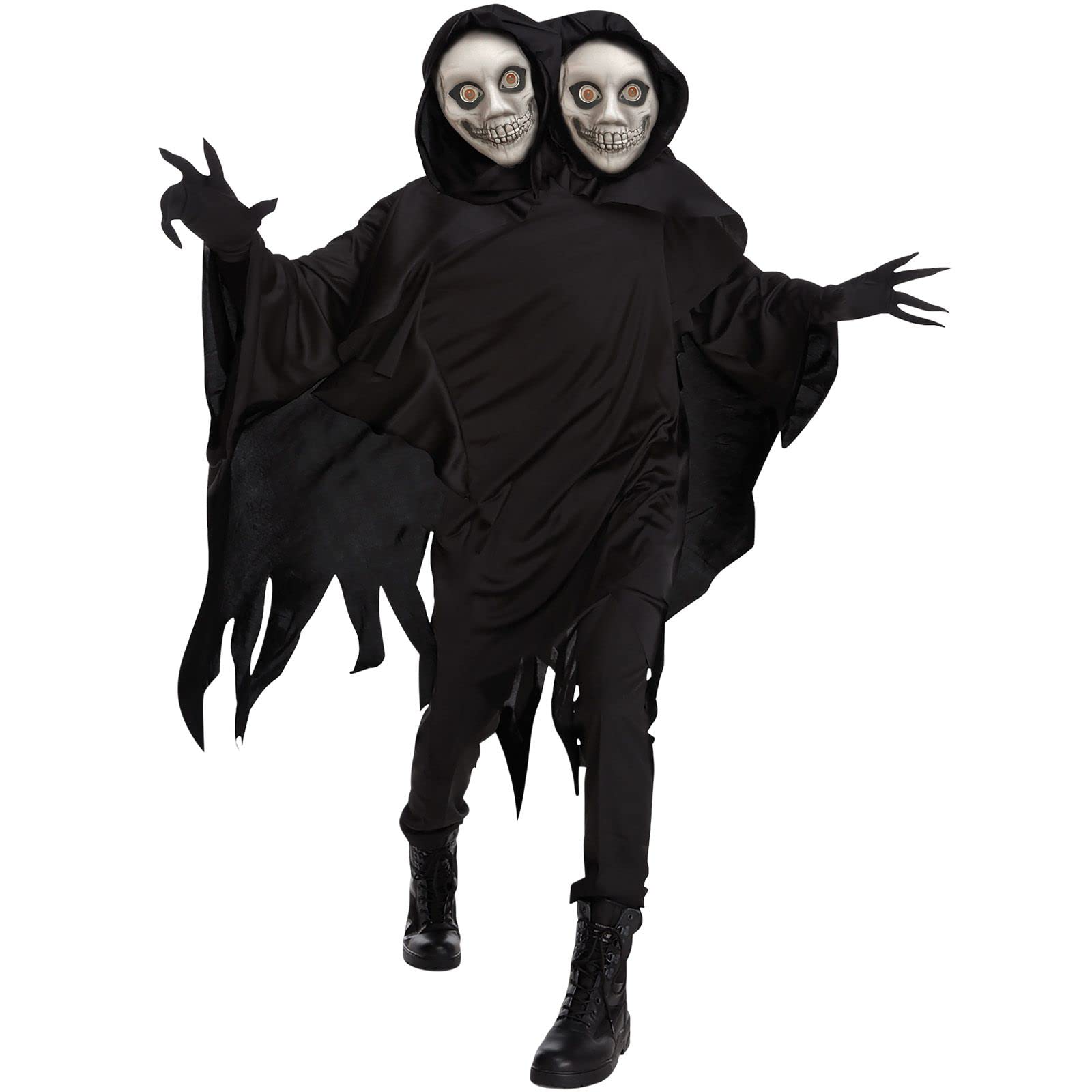 Morph Ghoul Costume Adult, Grim Reaper Costume, Soul Taker Ghost, Scary Mens Dementor Halloween Monster Ghost Wendigo Outfit - Image 5