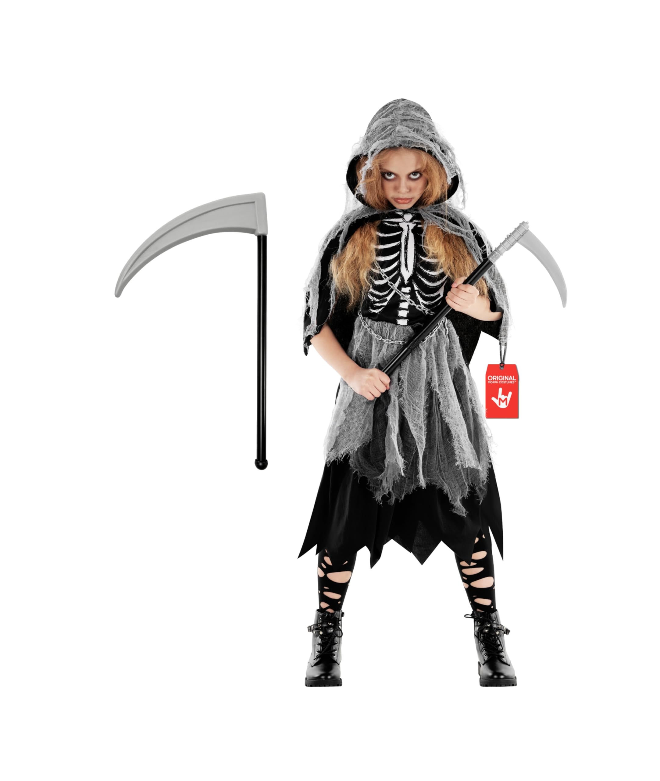 Morph Girl Grim Reaper Costume, Grim Reaper Girl, Scary Girls Costume Kids, Halloween Costume Girls, Halloween Costumes Kids