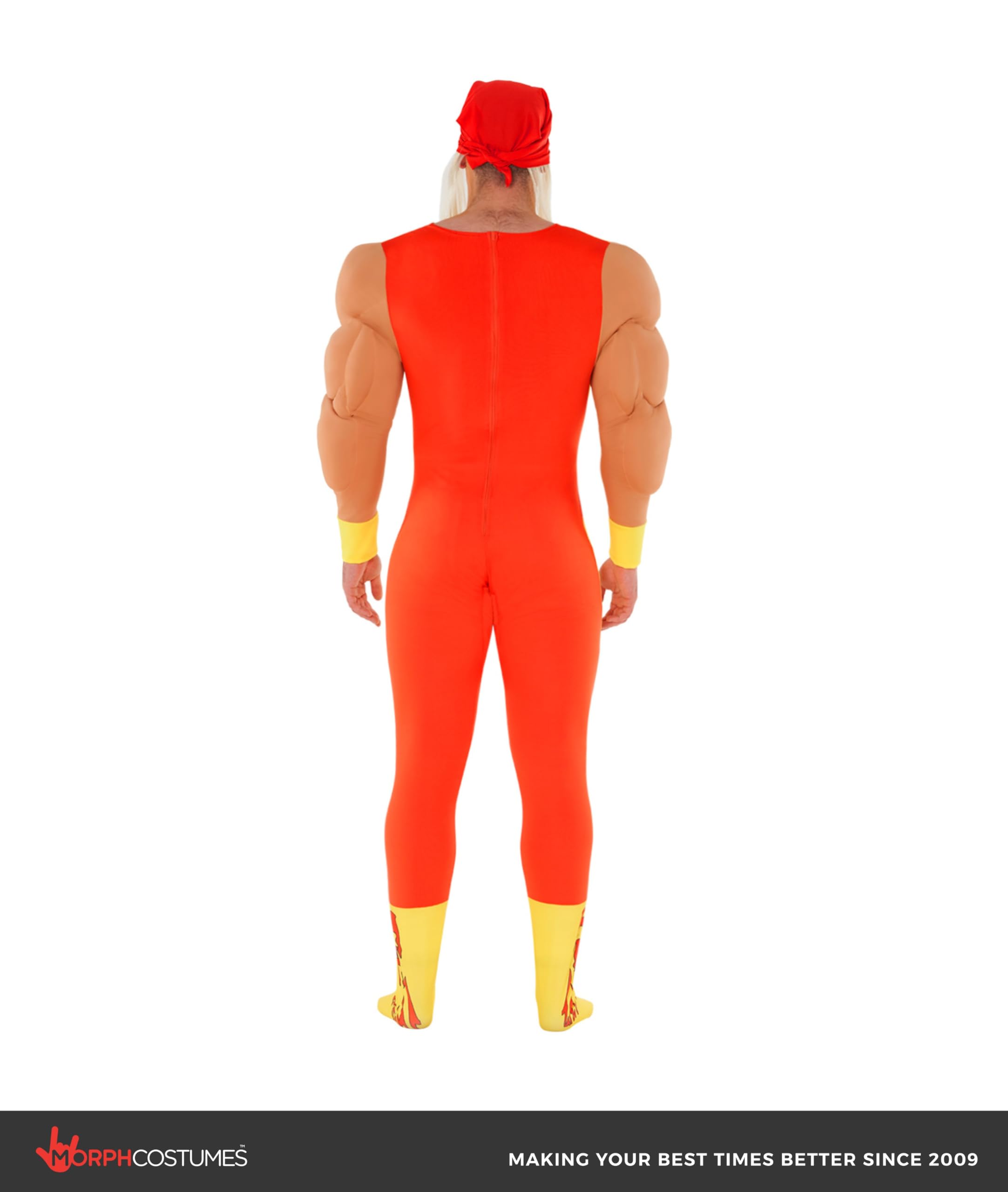 Morph Hulk Hogan Costume, WWE Costume, Hulk Hogan Wrestling Adult Outfit, WWE Wrestling Halloween Outfit with Accessories - Image 5
