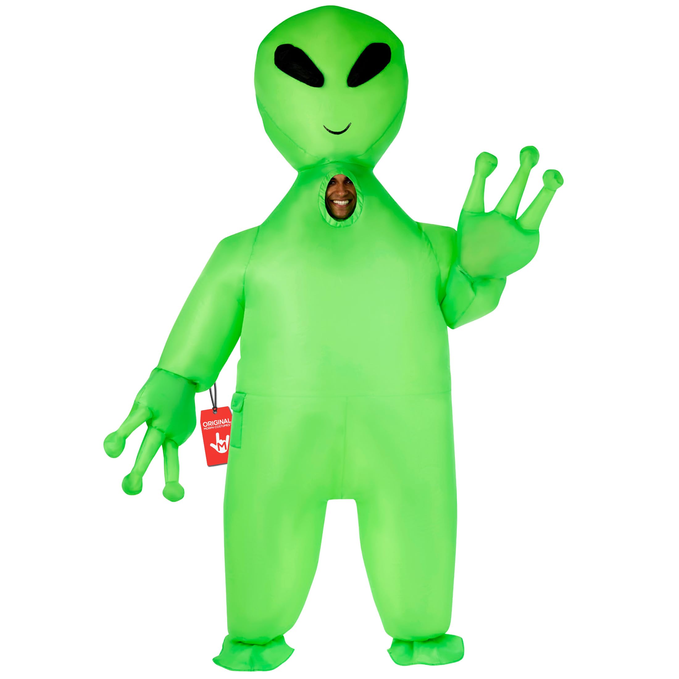 Morph Inflatable Alien Costume Adult, Blow Up Alien Outfit for Men, One Size
