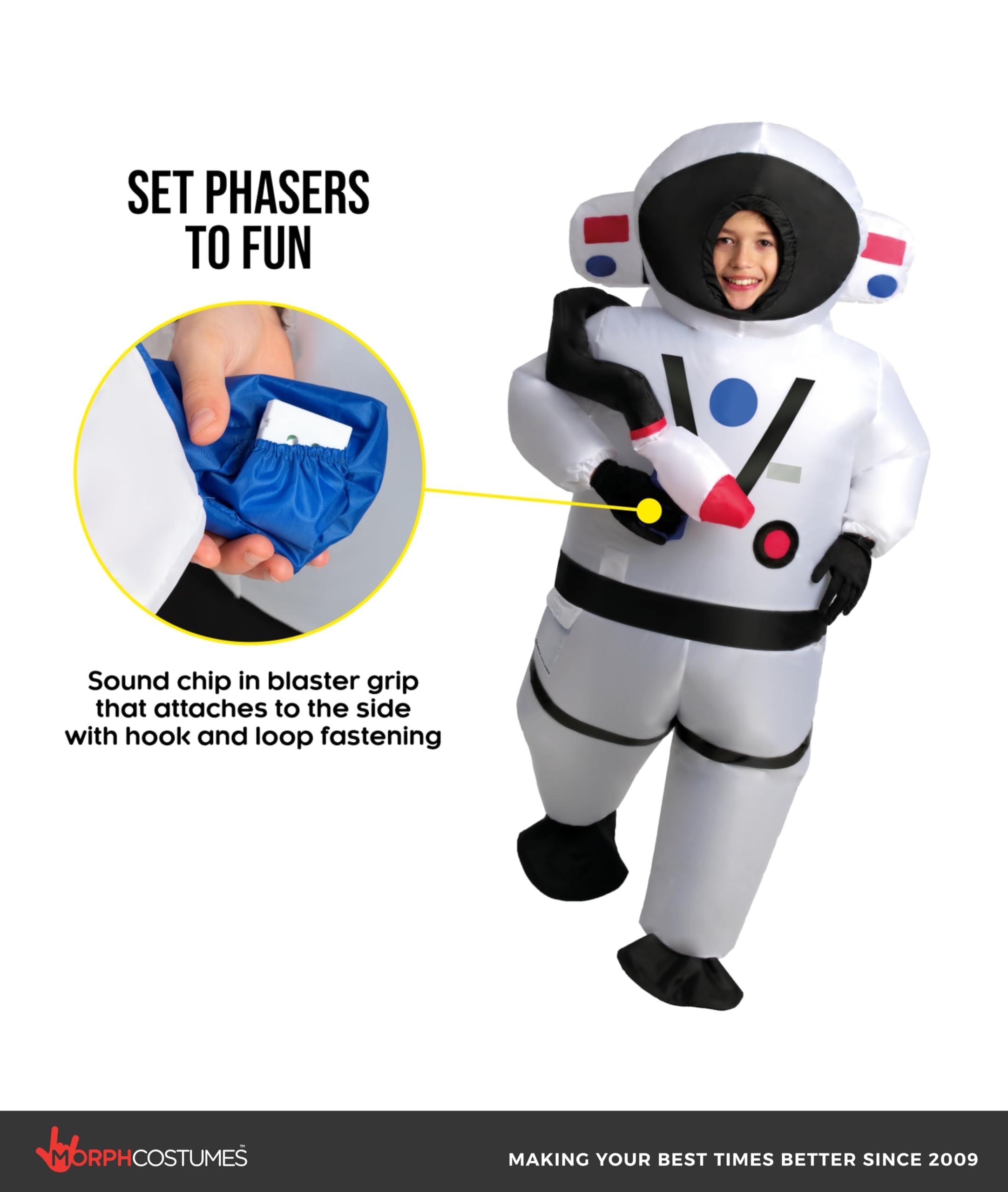 Morph Inflatable Astronaut Costume Kids, NASA Space Suit Kids, Blow Up Astronaut Costume, Inflatable Astronaut Space Costume - Image 4
