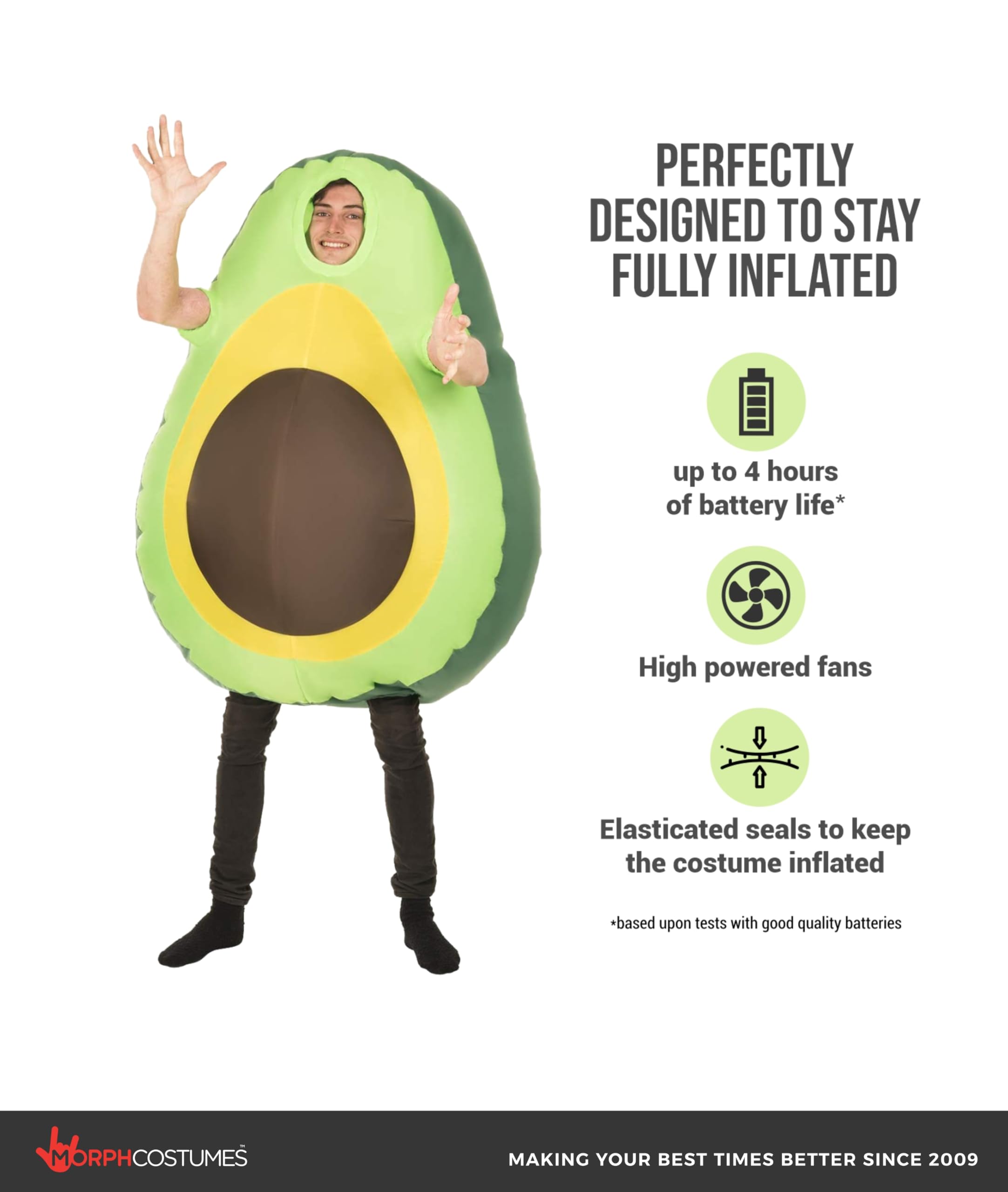 Morph Inflatable Avocado Costume Adult, Avocado Costume Men, Fruit Costumes Adult, Inflatable Food Costumes - Image 2