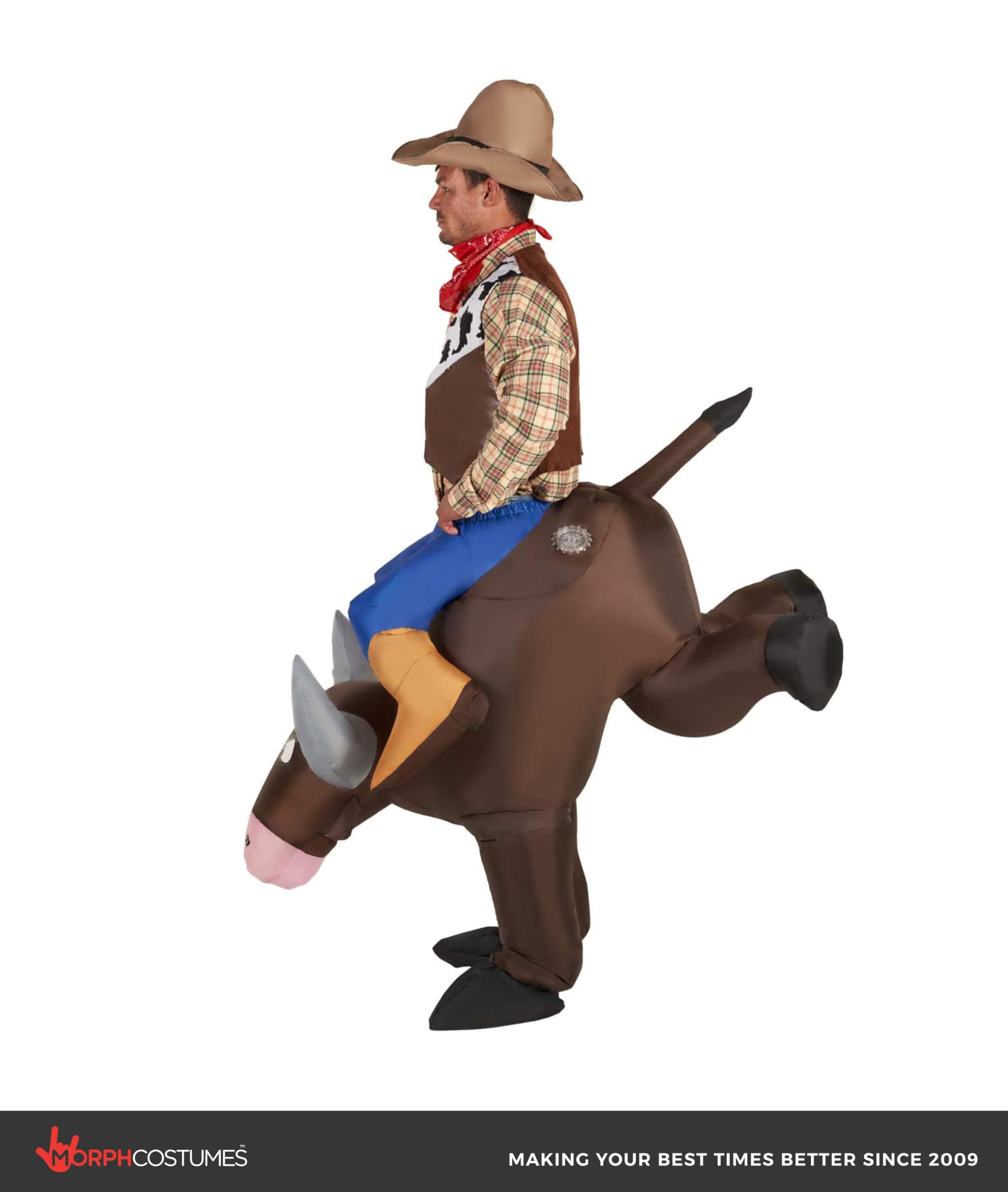 Morph Inflatable Bull Costume Adult, Bull Costume for Adults, Inflatable Rider Costumes, Blow Up Costumes for Adults - Image 6