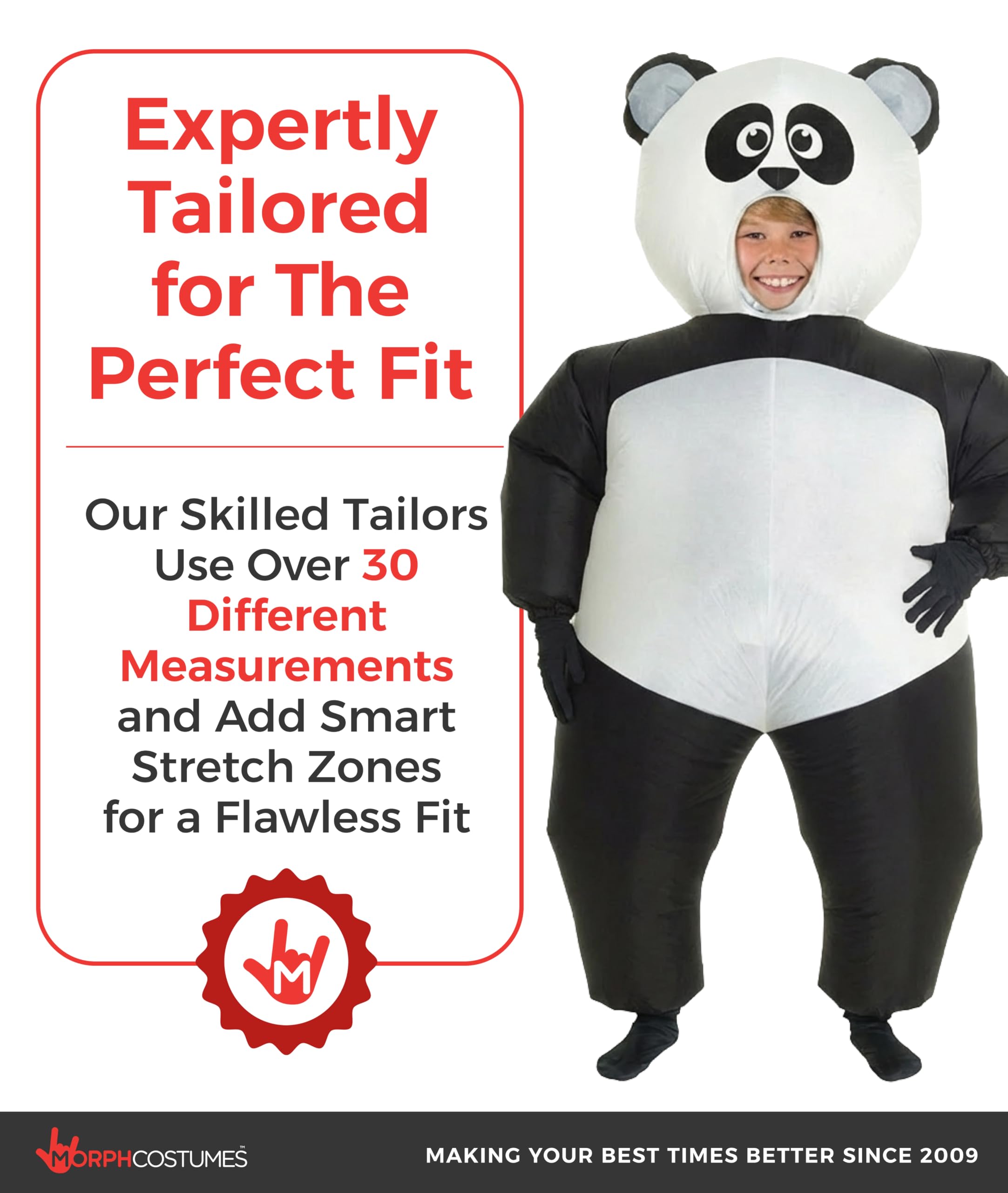 Morph Inflatable Costume Panda, Blow Up Panda Costume Kids, Kids Inflatable Costume - Image 3