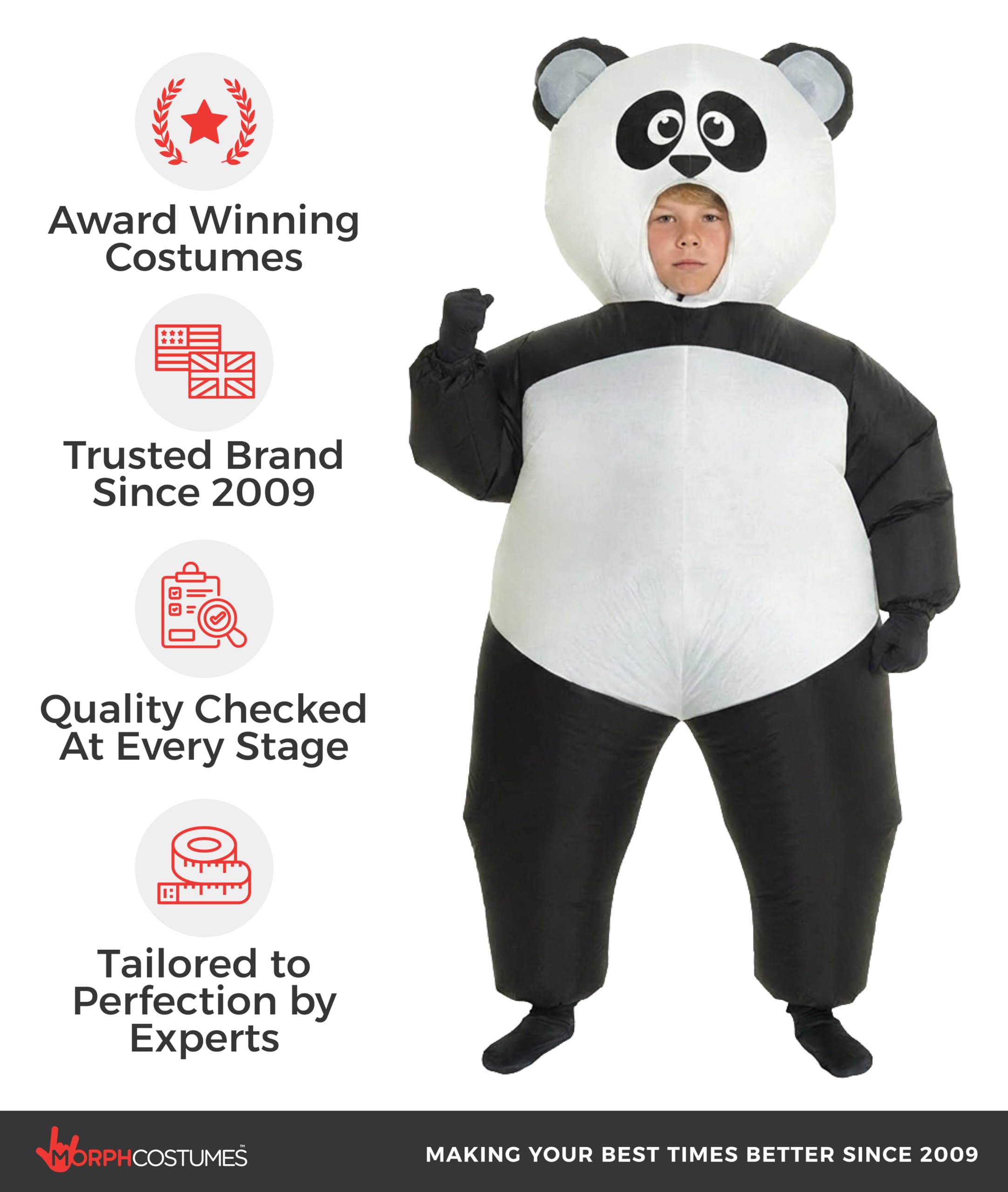Morph Inflatable Costume Panda, Blow Up Panda Costume Kids, Kids Inflatable Costume - Image 4