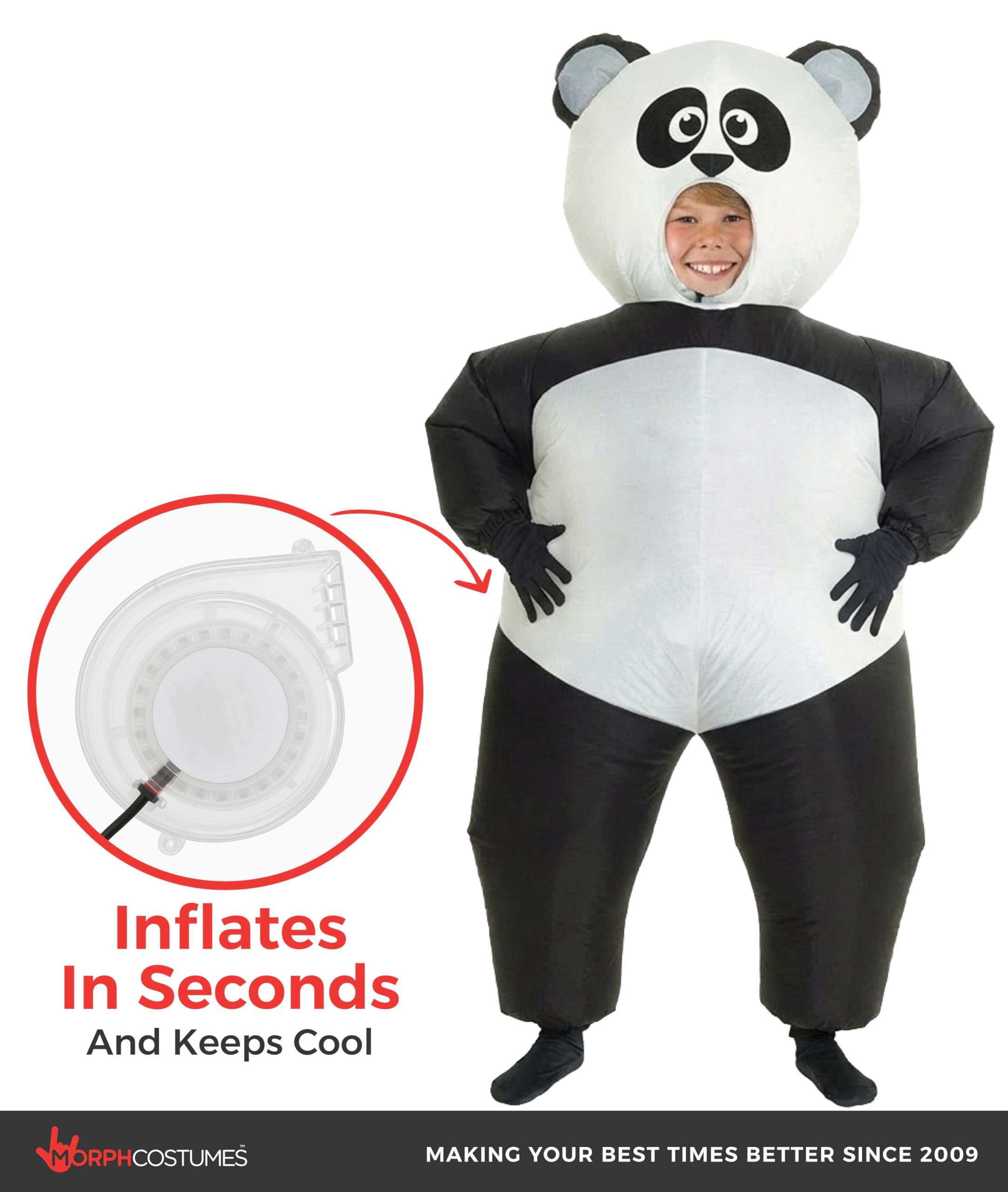 Morph Inflatable Costume Panda, Blow Up Panda Costume Kids, Kids Inflatable Costume - Image 6