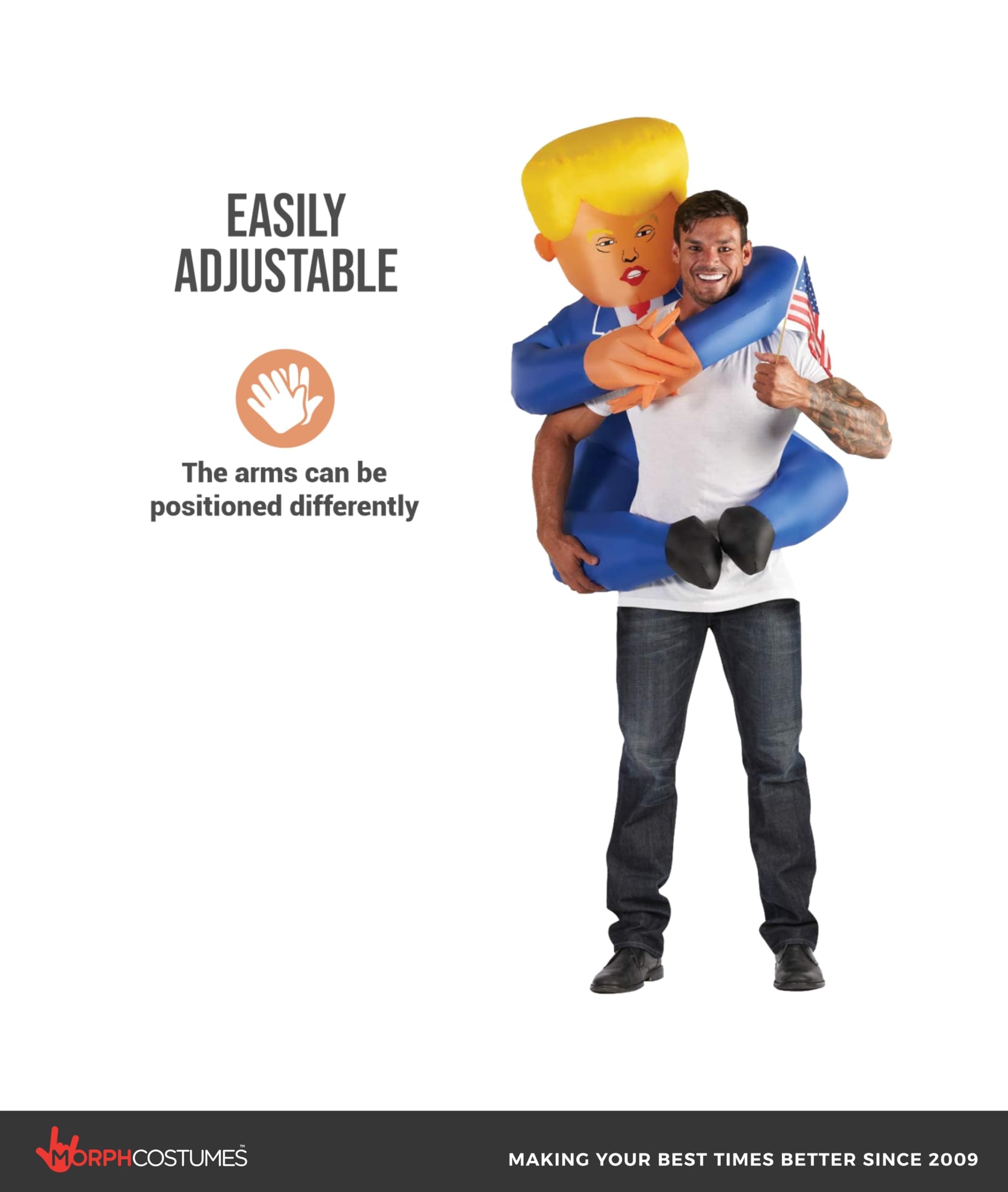 Morph Inflatable Costume Trump, Blow Up Trump Costume Inflatable, Blow Up Costumes for Adults - Image 3