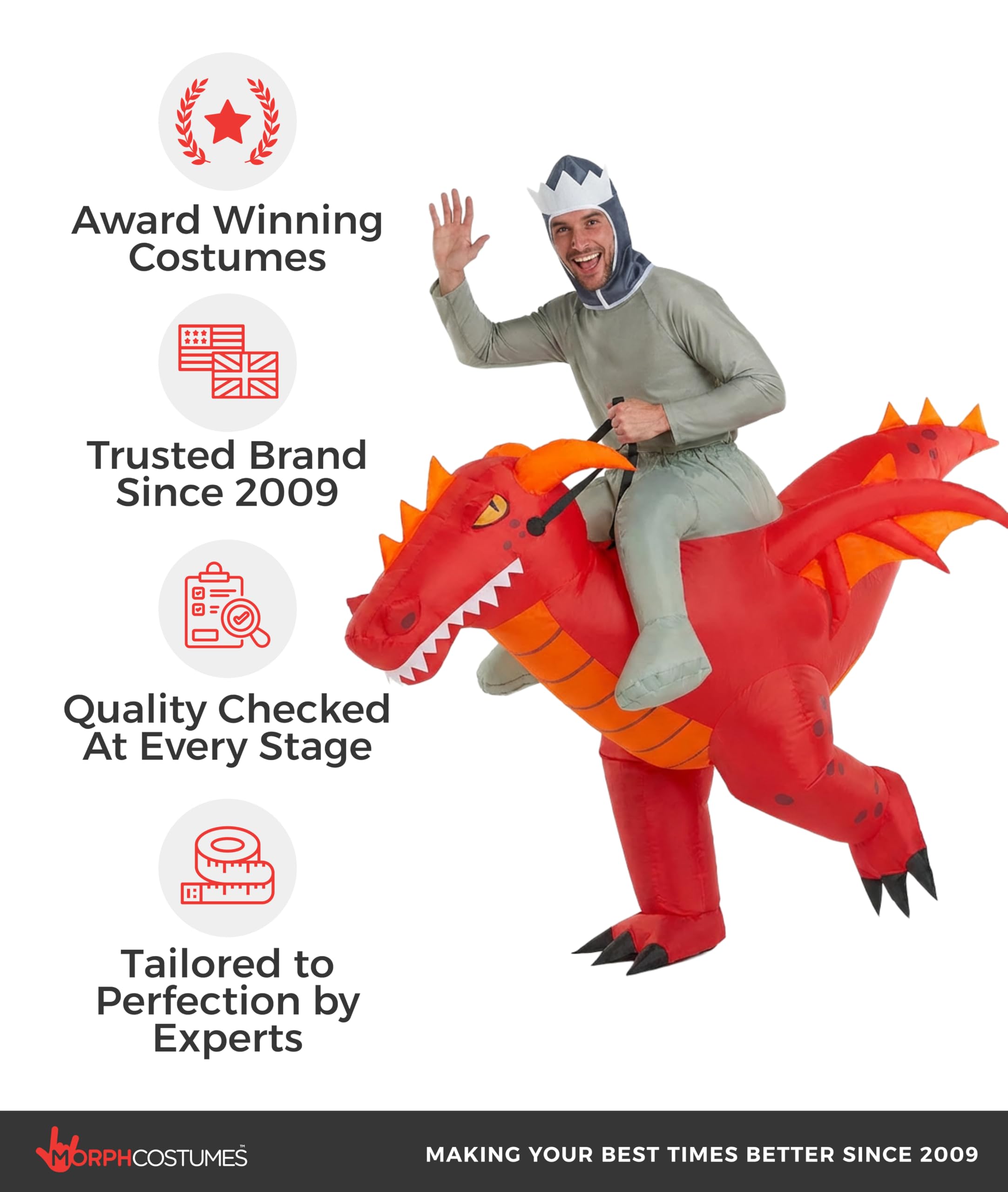 Morph Inflatable Dragon Costume, Adult Inflatable Halloween Costume Men, Halloween Costumes For Men - Image 5