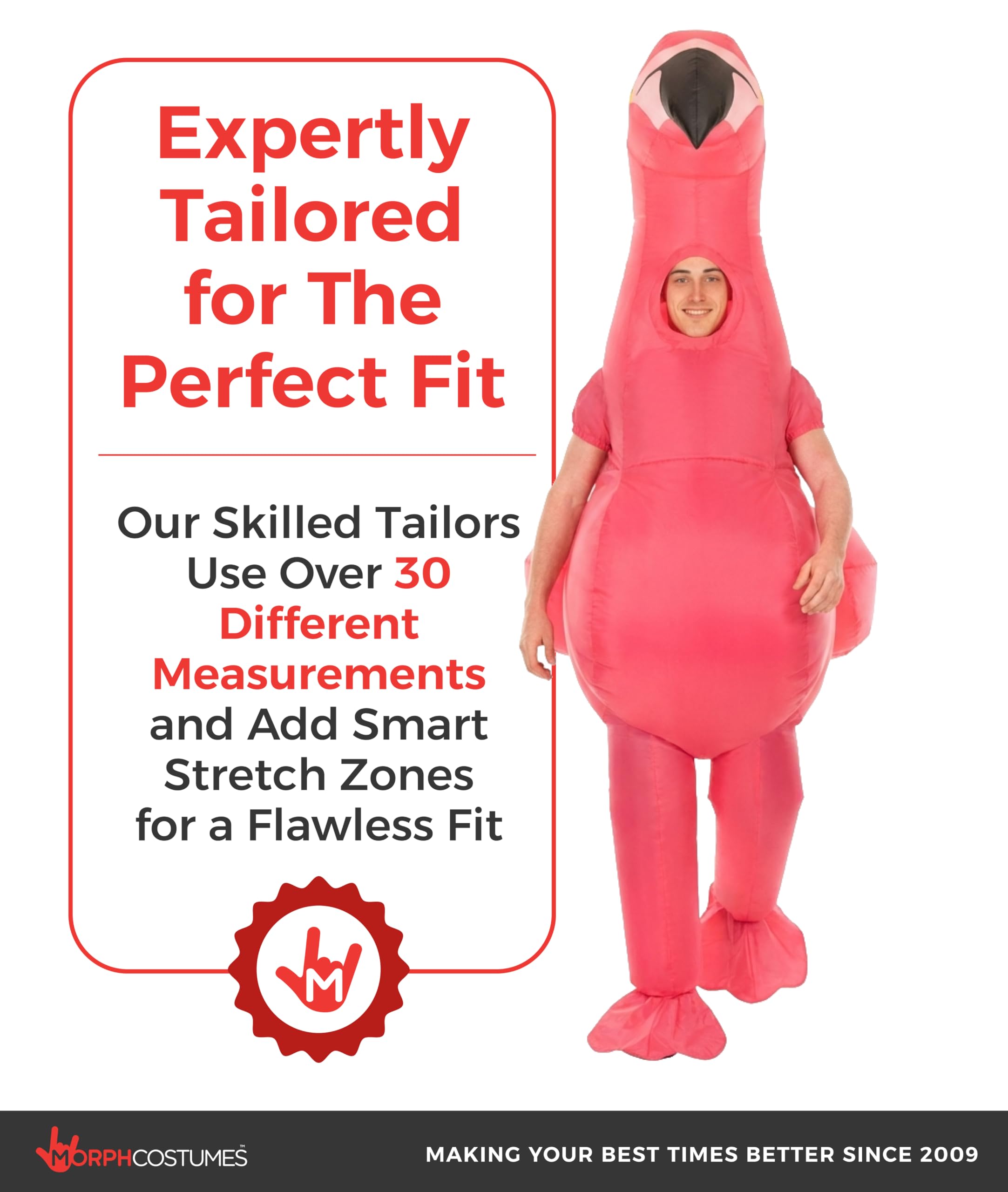 Morph Inflatable Flamingo Costume, Flamingo Costume Adult, Inflatable Costumes Adult, Blow Up Costumes for Adults - Image 4