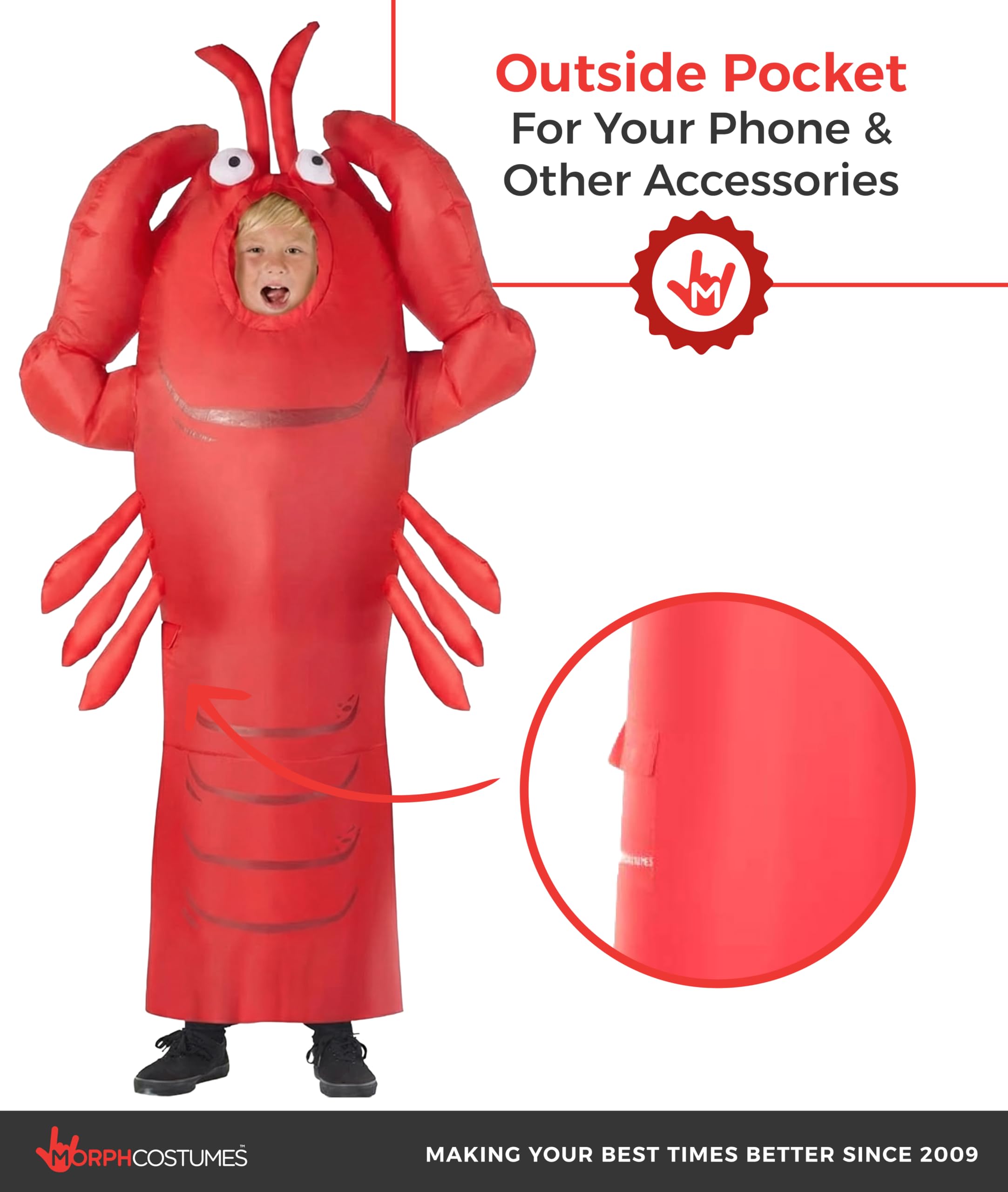 Morph Inflatable Lobster Costume, Dancing Lobster Costume, Under The Sea Lobster - Image 2