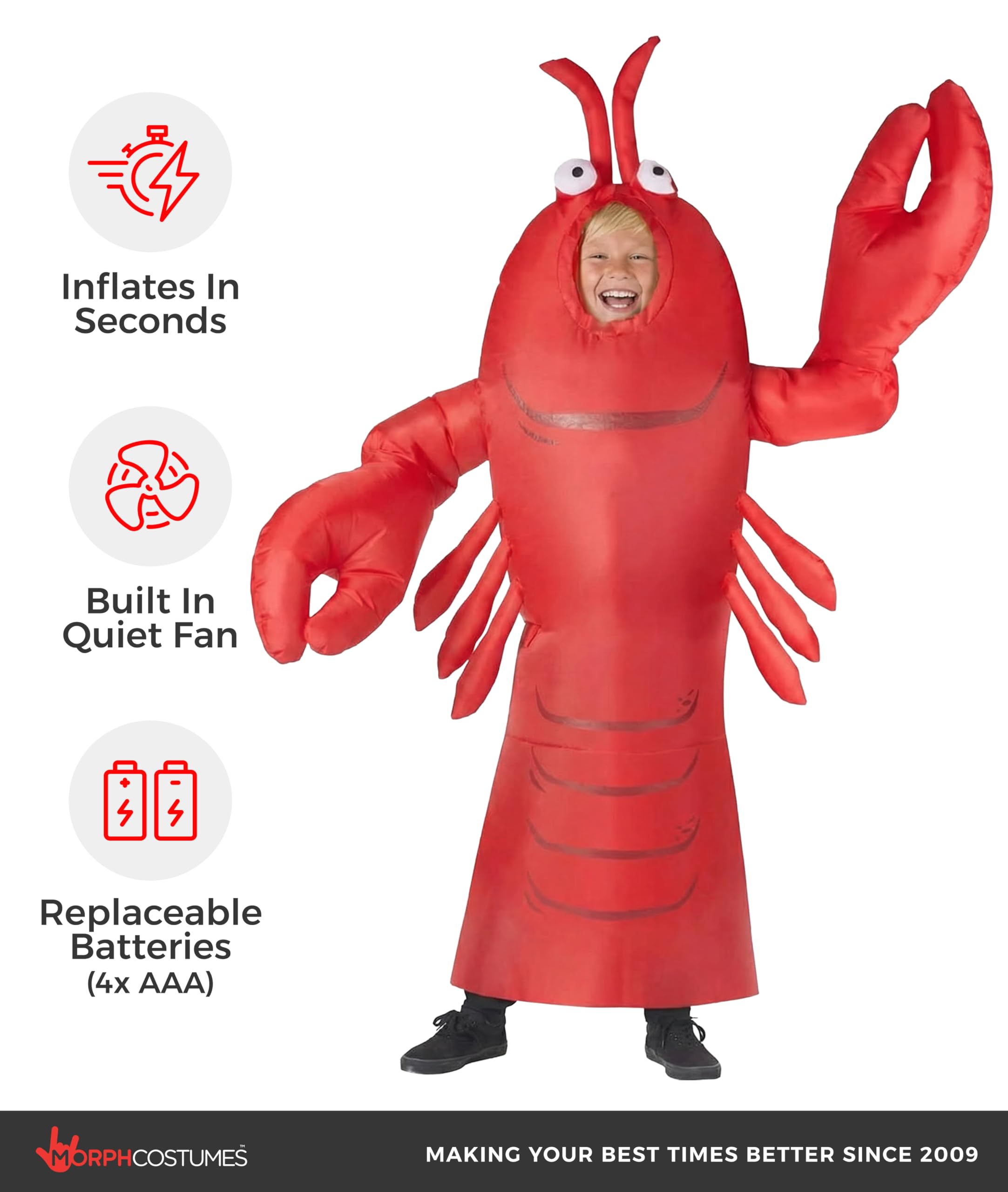 Morph Inflatable Lobster Costume, Dancing Lobster Costume, Under The Sea Lobster - Image 3