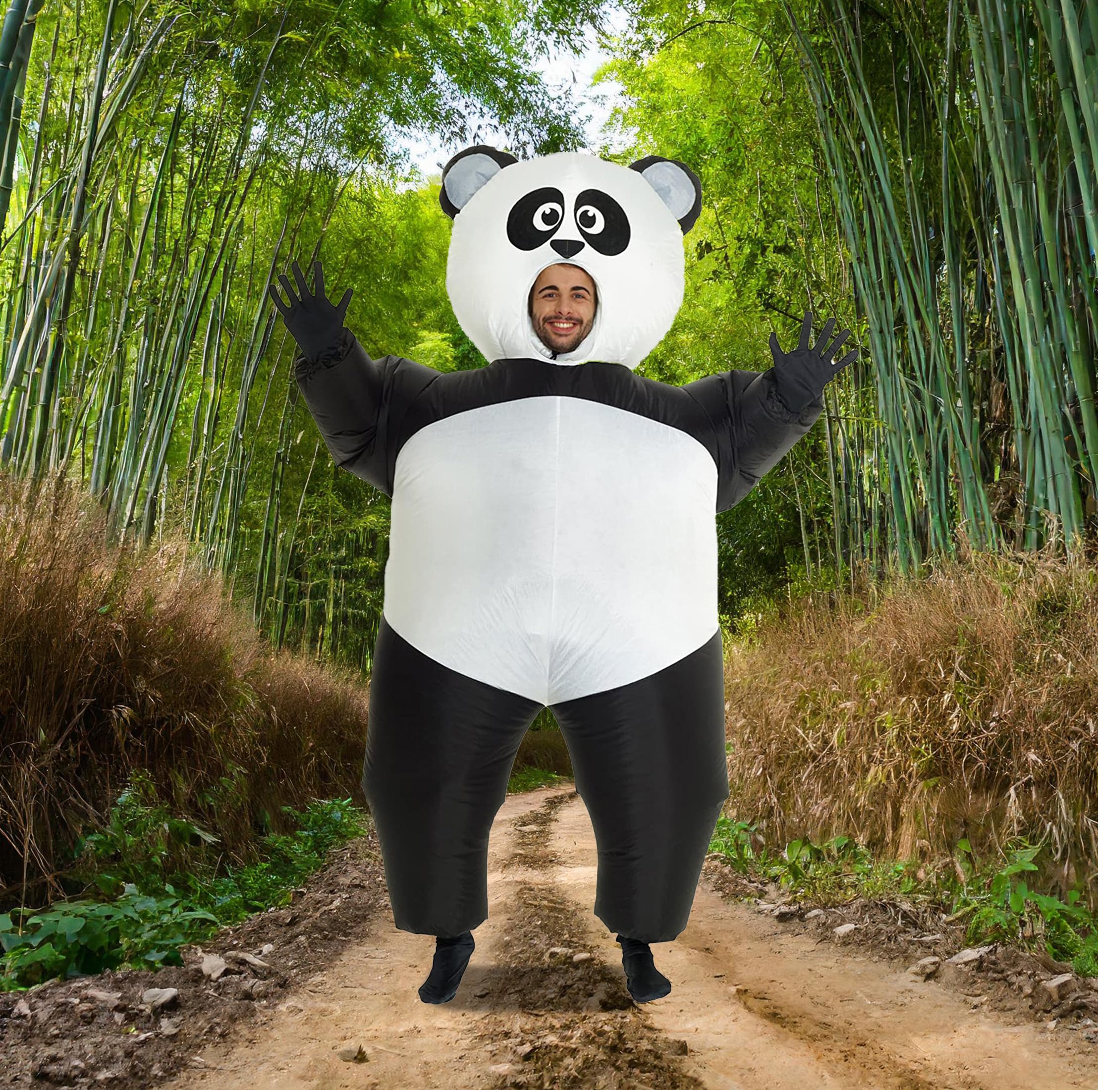 Morph Inflatable Panda Costume for Adults, Blow Up Panda Outfit, Blow Up Costumes for Adults - Image 4