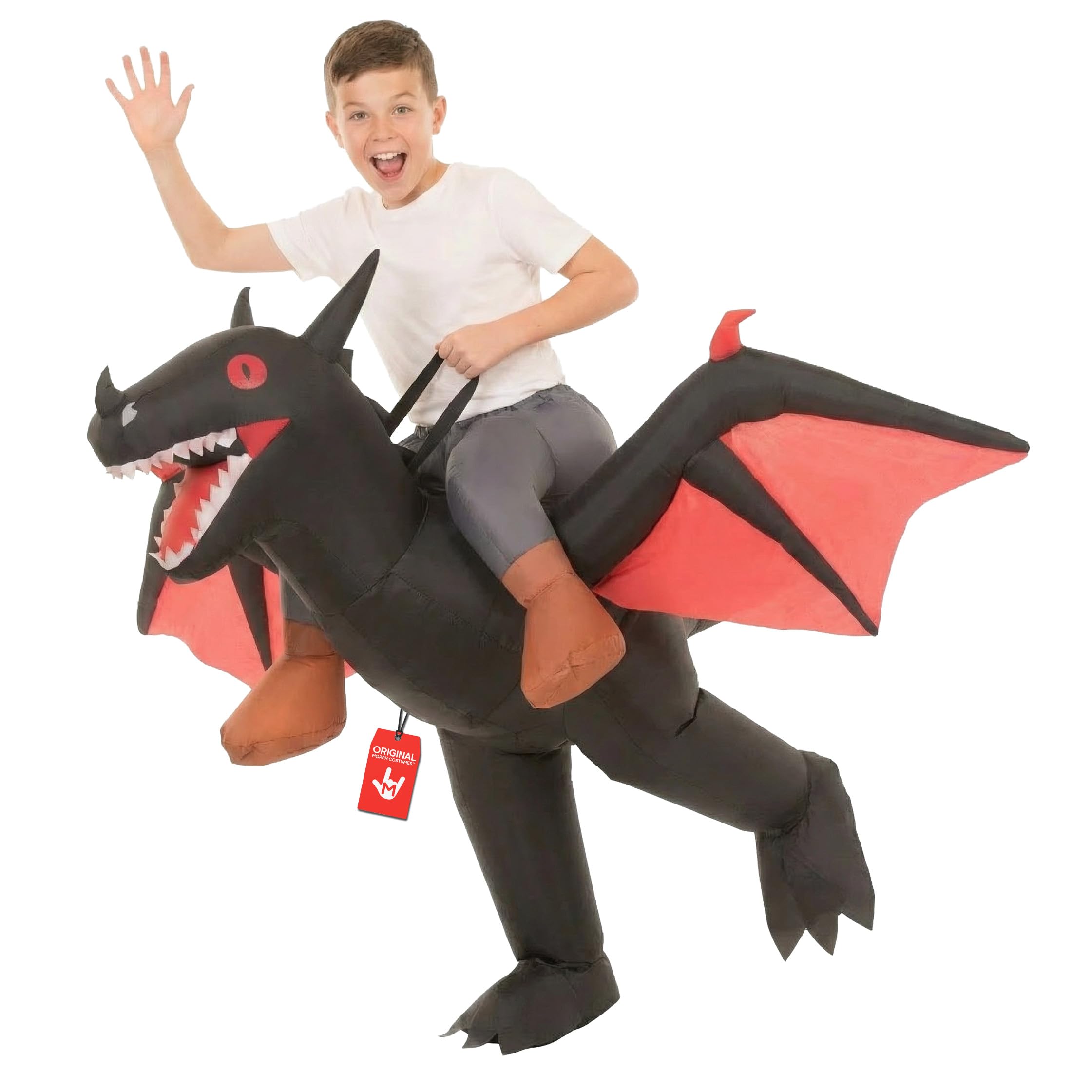 Morph Inflatable Ride-On Dragon Halloween Costume for Adults