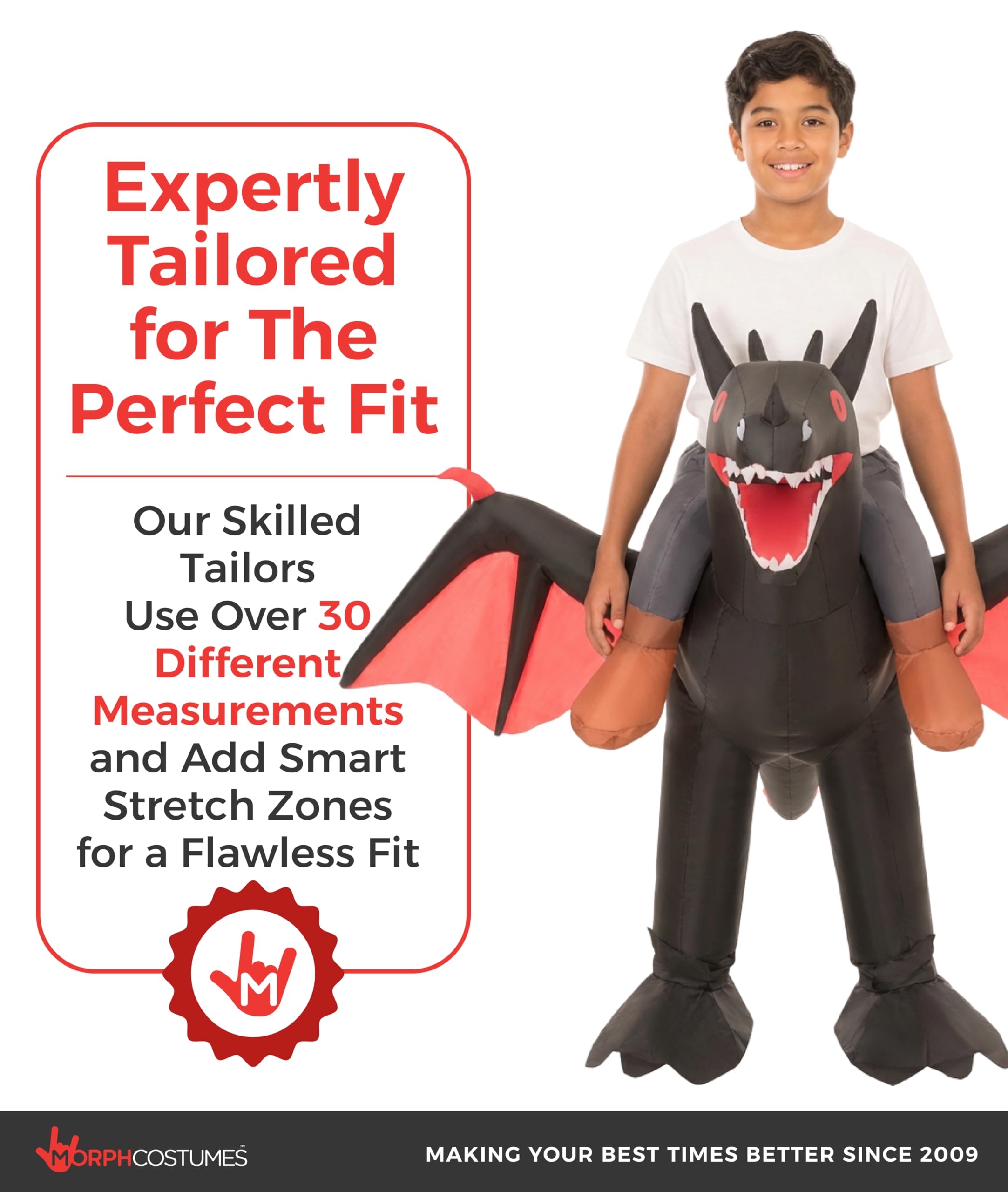 Morph Inflatable Ride-On Dragon Halloween Costume for Adults - Image 4