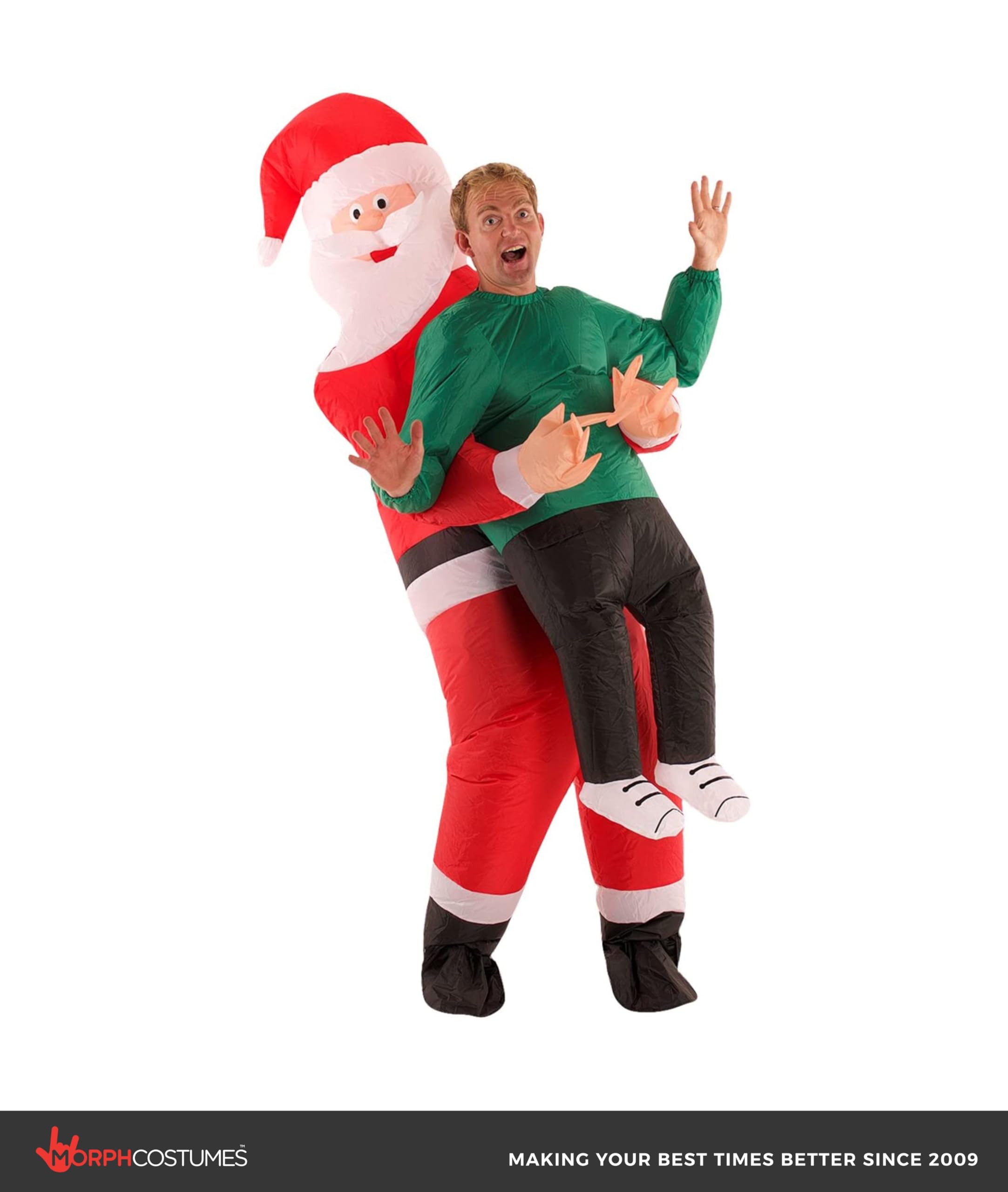 Morph Inflatable Santa Claus Costume for Men, Inflatable Christmas Costumes, Christmas Costumes for Adults - Image 4