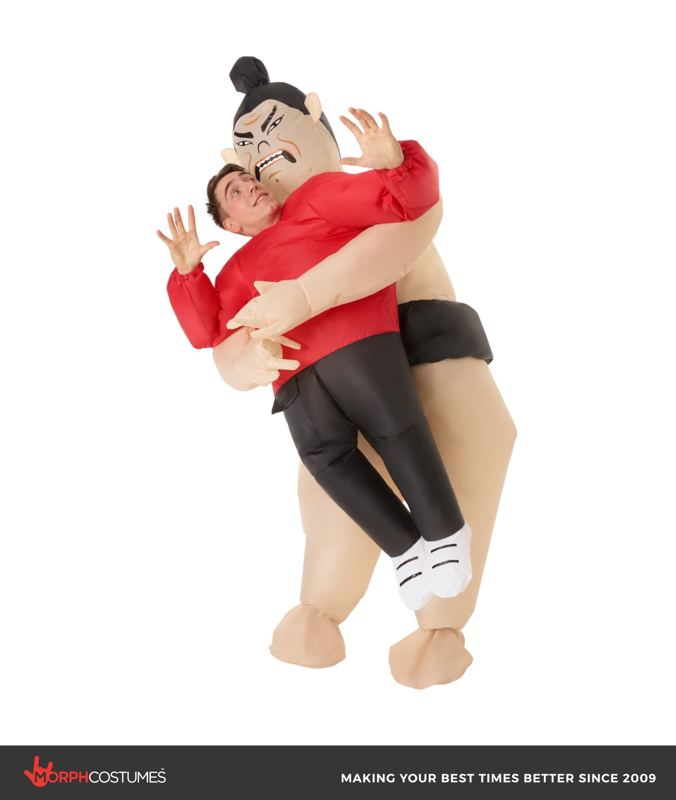 Morph Inflatable Sumo Suits For Adults, Blow Up Sumo Suits For Adults, Black and Red, One Size - Image 4