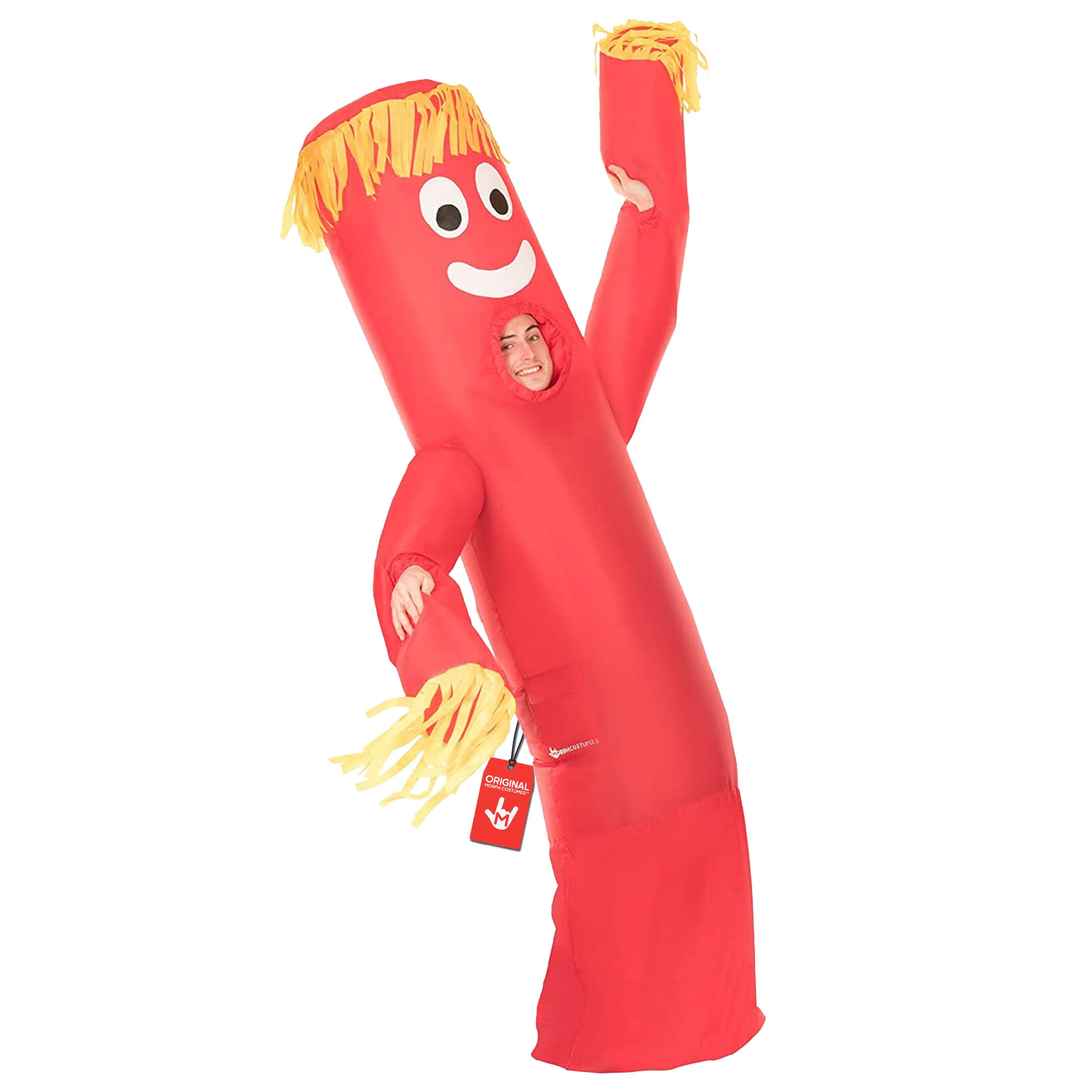 Morph Inflatable Tube Man Costume Adult, Wacky Inflatable Tube Man Costume, Halloween Costumes for Men