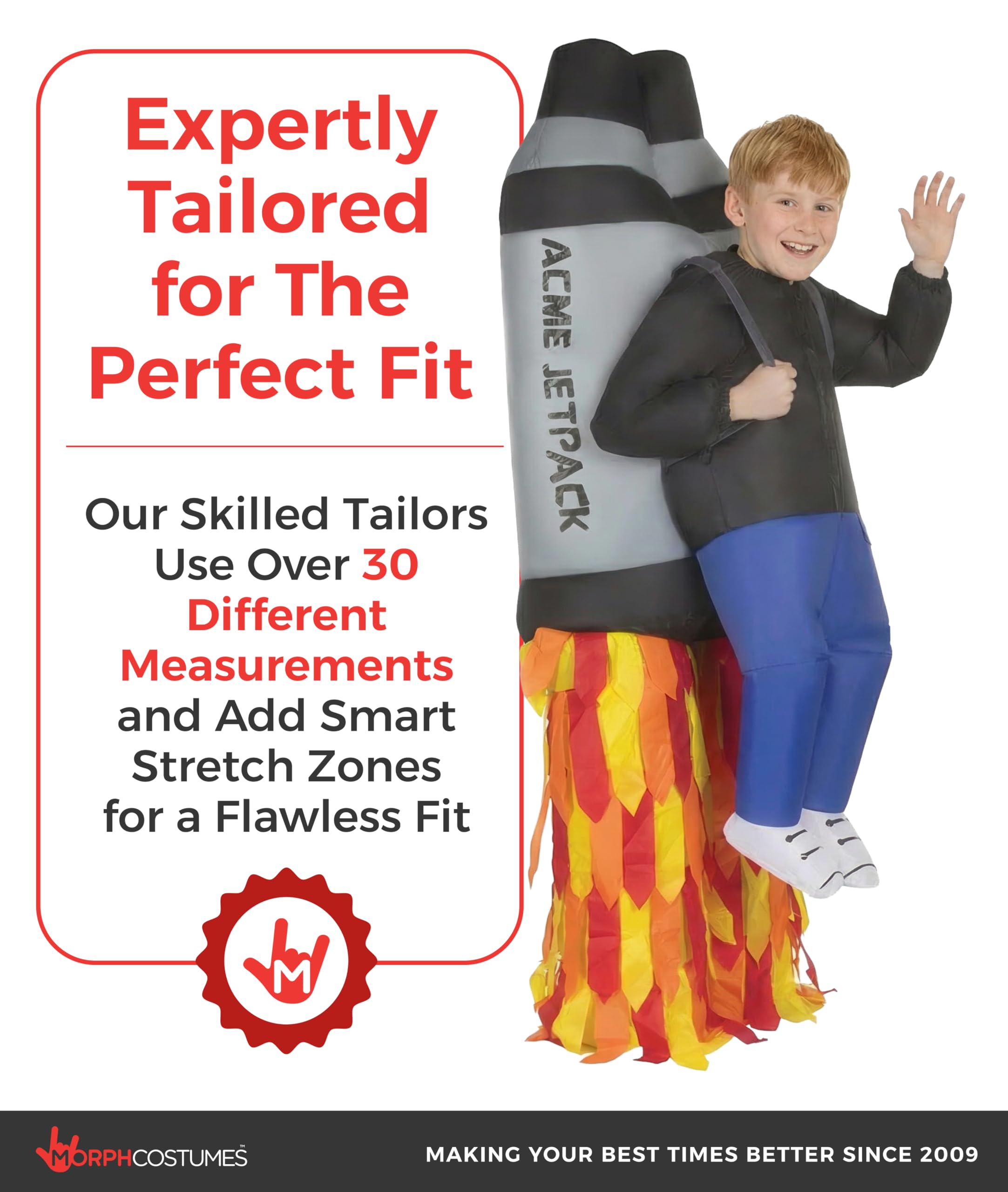 Morph Jet Pack Inflatable Costume Kids, Blow Up Costumes for Kids, Boys Inflatable Costume - Image 4