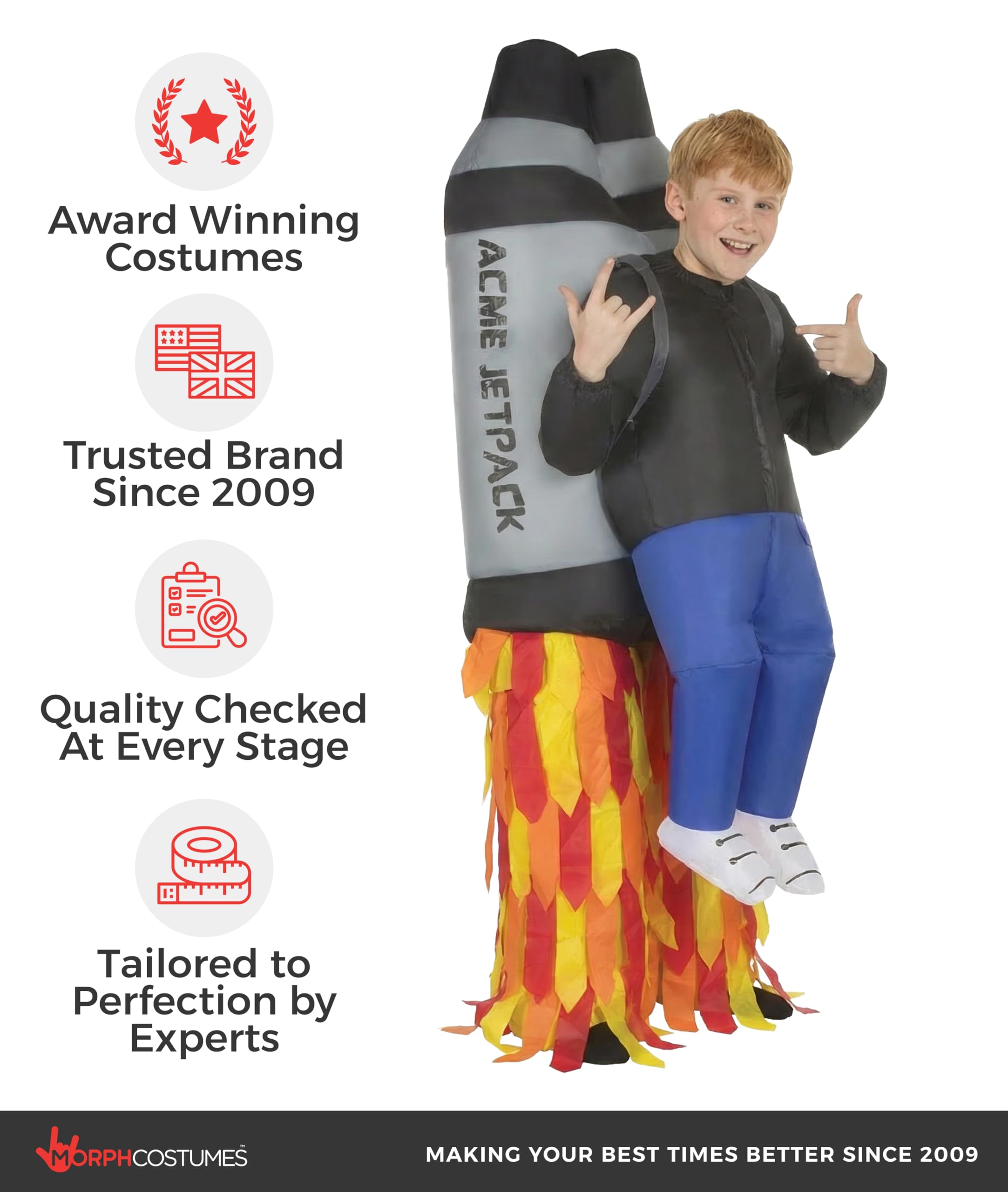 Morph Jet Pack Inflatable Costume Kids, Blow Up Costumes for Kids, Boys Inflatable Costume - Image 5