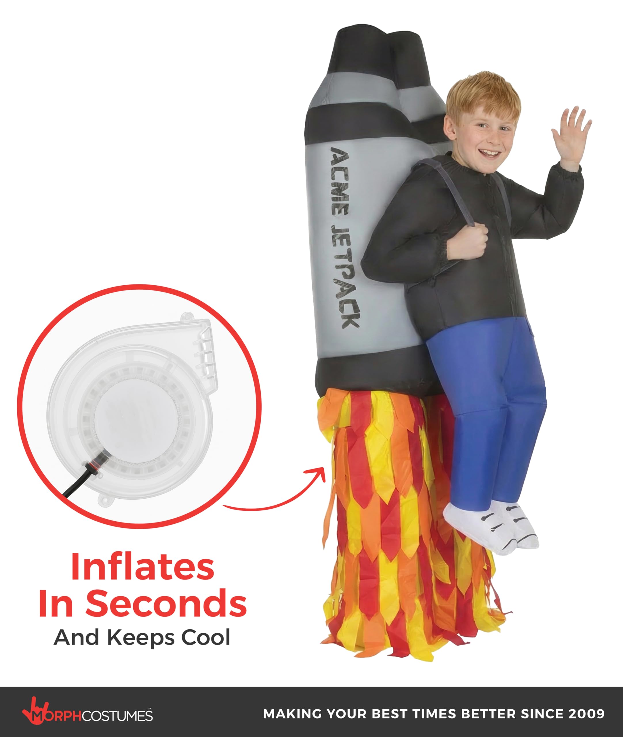 Morph Jet Pack Inflatable Costume Kids, Blow Up Costumes for Kids, Boys Inflatable Costume - Image 7