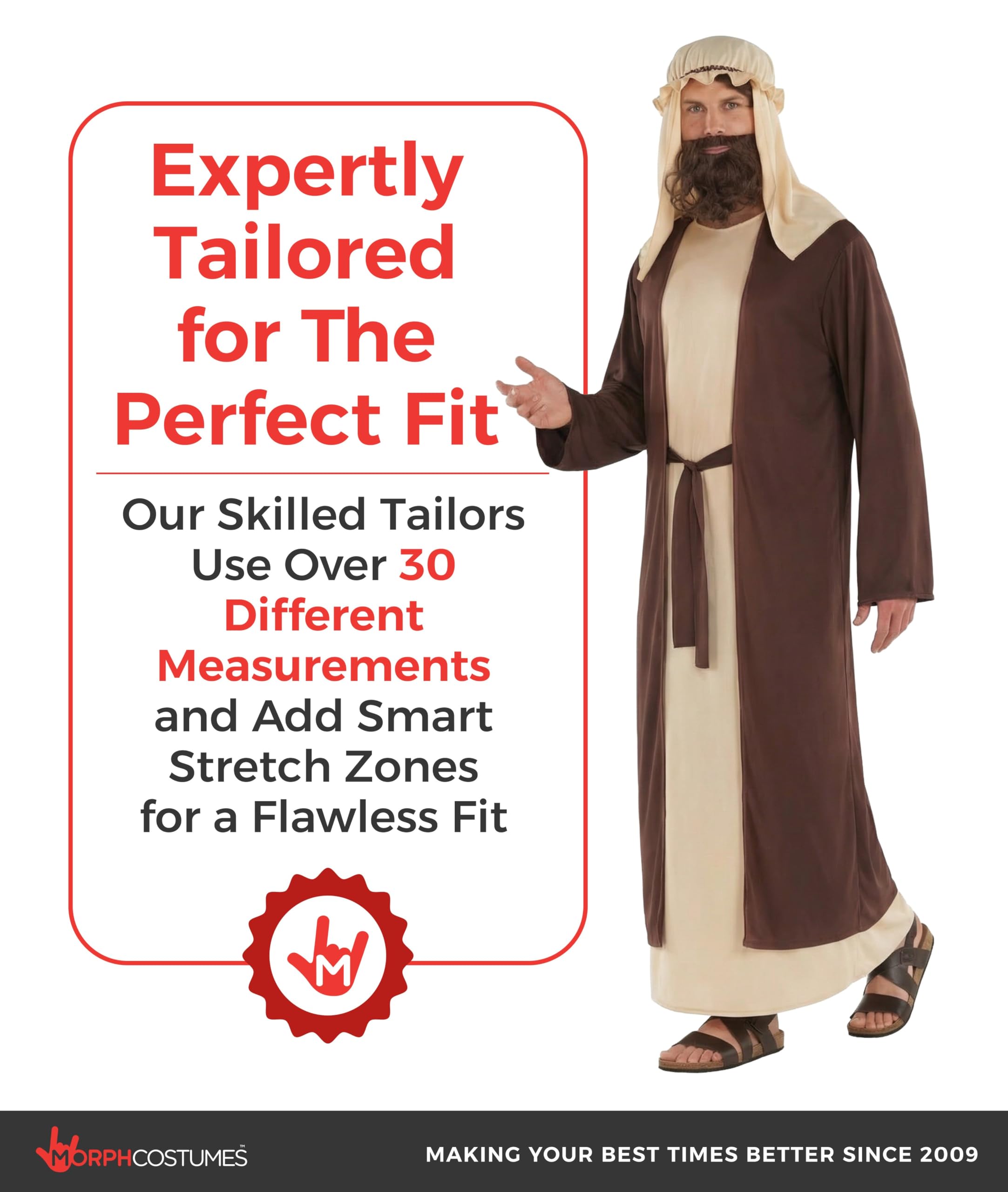 Morph Joseph Costume Adult, Jesus Costume, Shepherd Costumes, Wise Man Outfit, Wiseman Outfit,Nativity Costumes For Adults - Image 4
