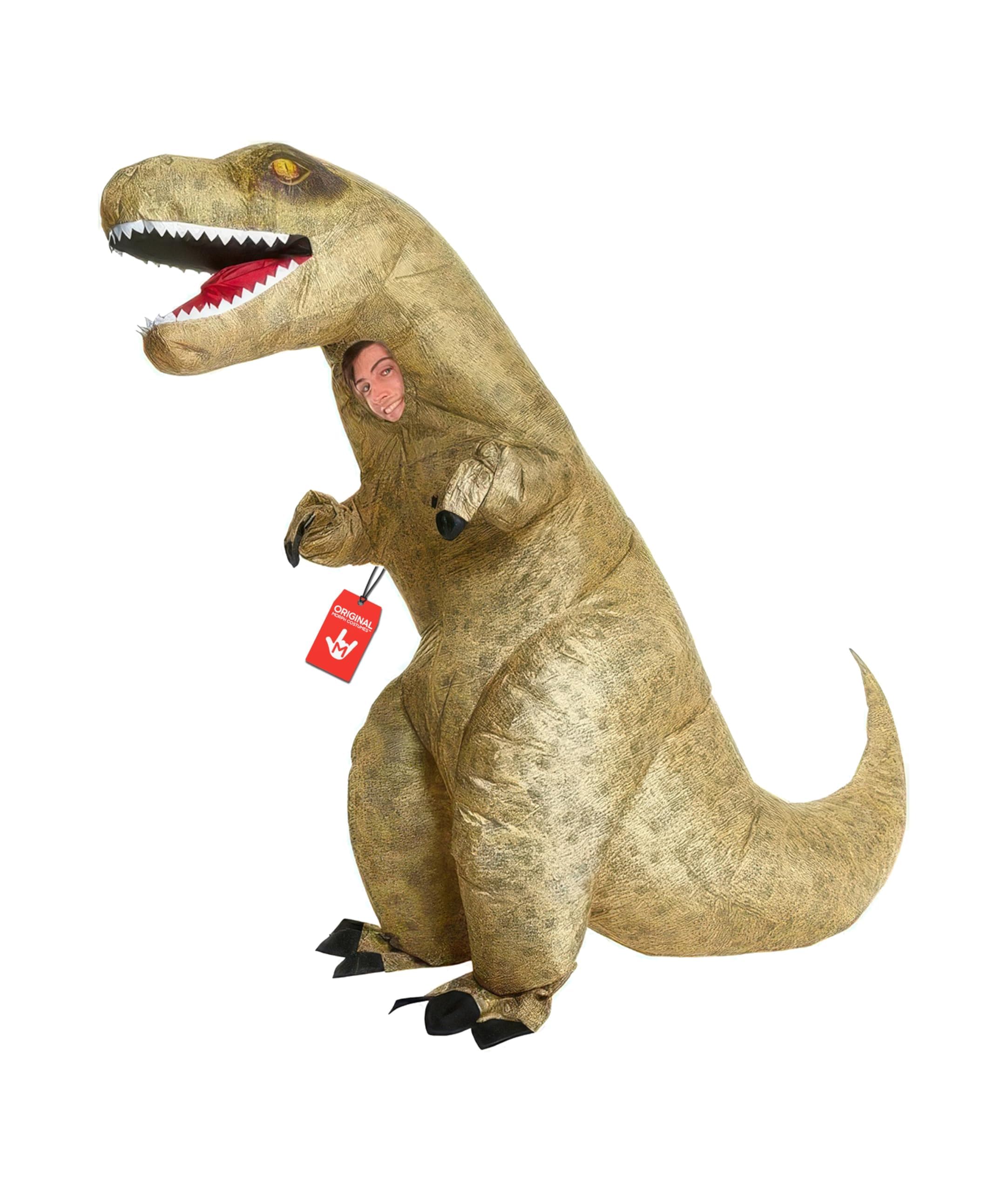 Morph Jurassic Inflatable Dinosaur T-Rex Fancy Dress Costume Unisex - One size fits most
