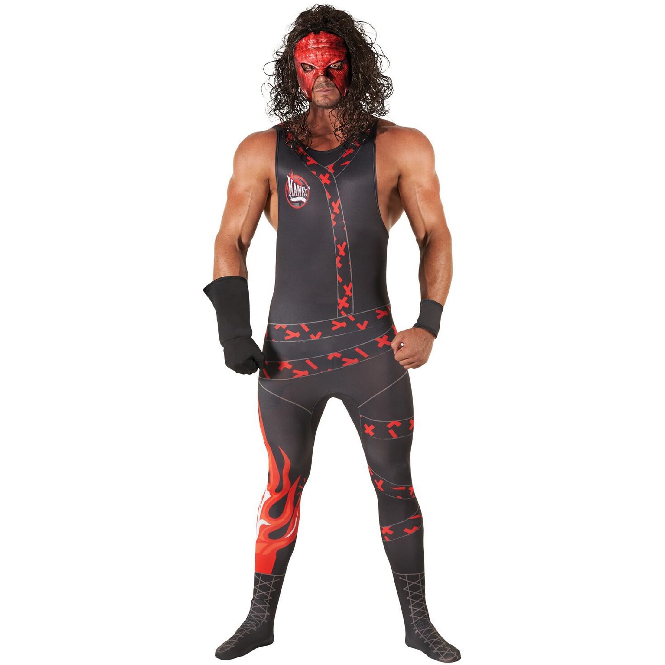 Morph Kane Costume for Men, Kane Costume for Men WWE, WWE Costumes for Adults, Wrestler Costumes for Mens - Image 6