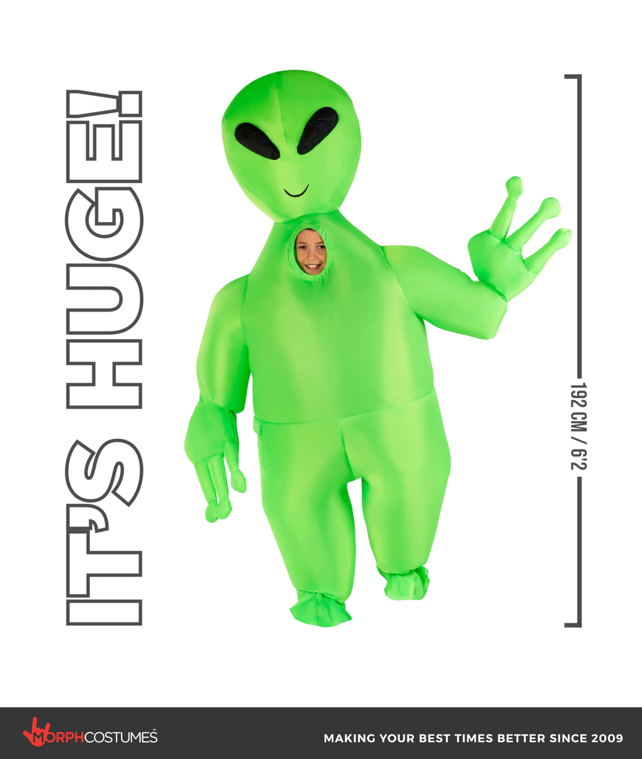Morph Kids Alien Inflatable Costume, Alien Costume Kids, Blow Up Costumes for Kid, Boys Inflatable Costumes - Image 4