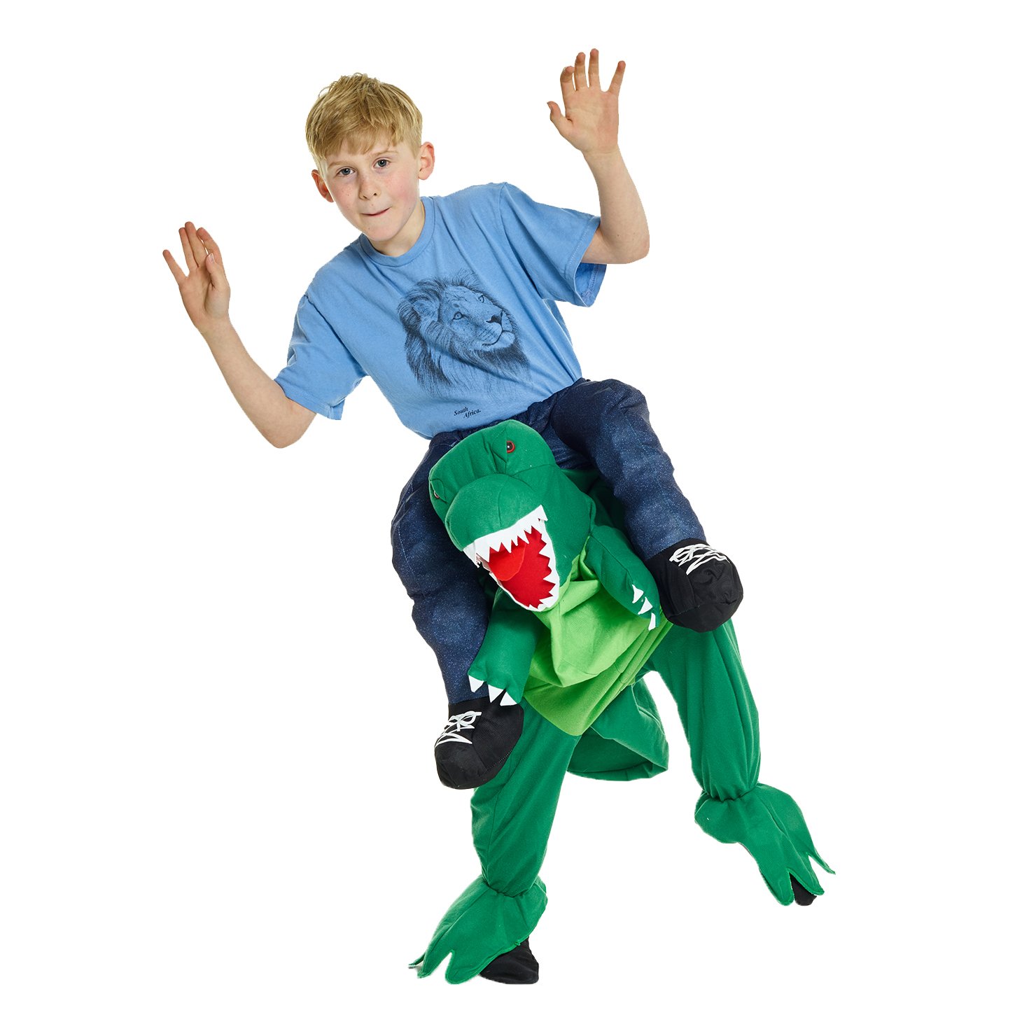 Morph Kids Piggyback Dinosaur Ride On T-Rex Childs Costume Illusion Fancy Dress Up - Image 3