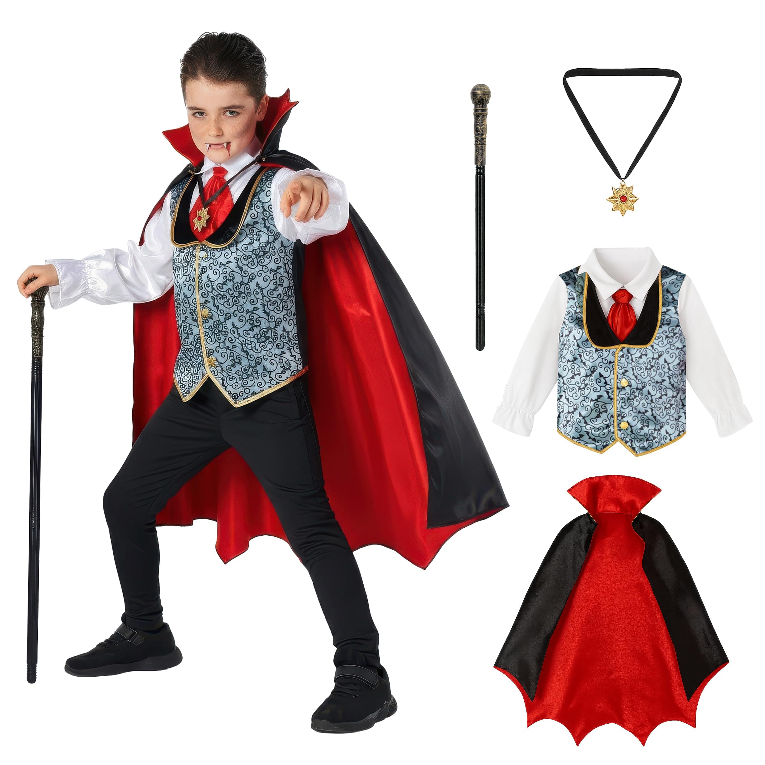 Morph Kids Vampire Costume Boys, Kids Vampire Costume, Toddlers Vampires Costumes, Scary Outfits for Boys