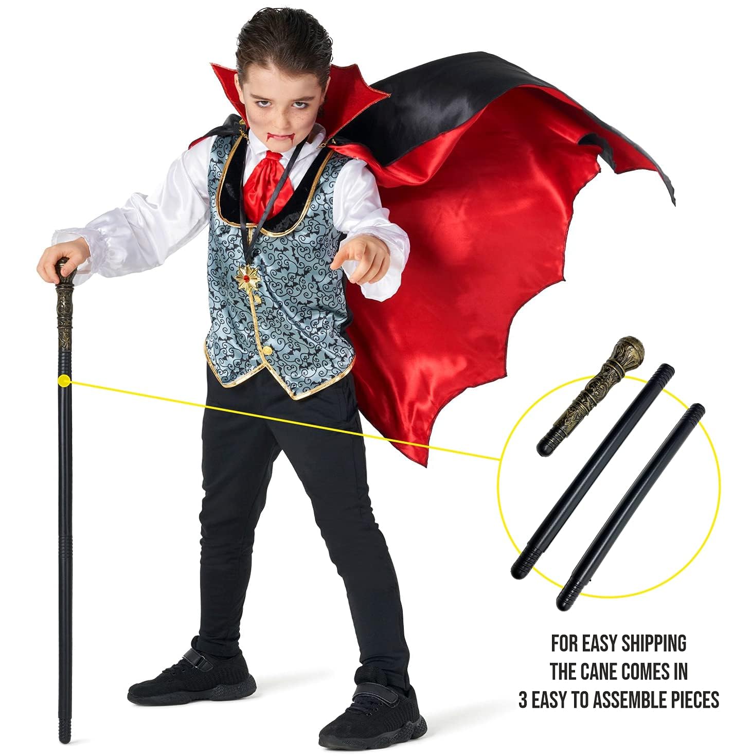 Morph Kids Vampire Costume Boys, Kids Vampire Costume, Toddlers Vampires Costumes, Scary Outfits for Boys - Image 4