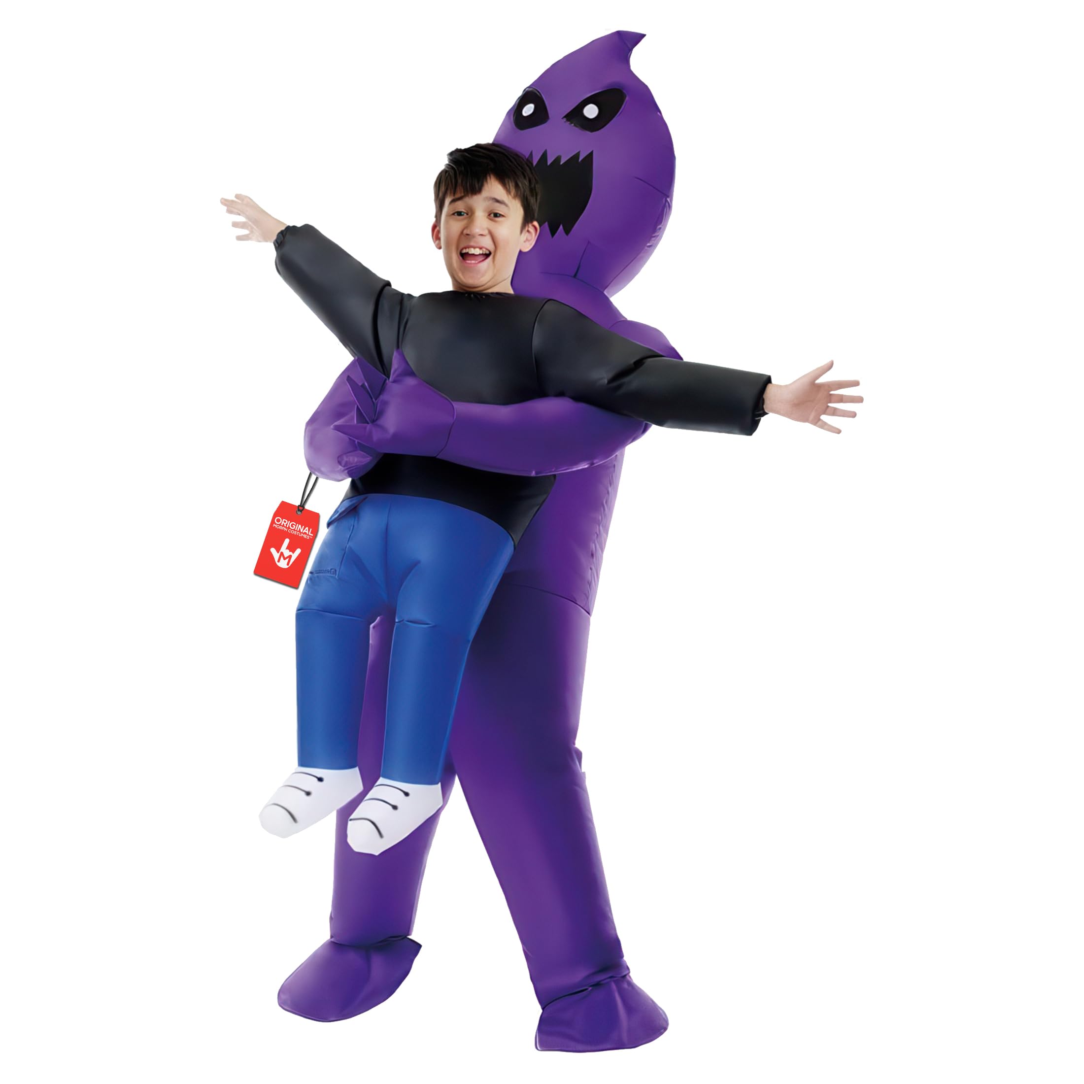 Morph Light Up Ghoul Costume Kids, Inflatable Alien Pick Me Up Kid Costume, Boys Inflatable Costumes, Blow Up Costumes for Kids