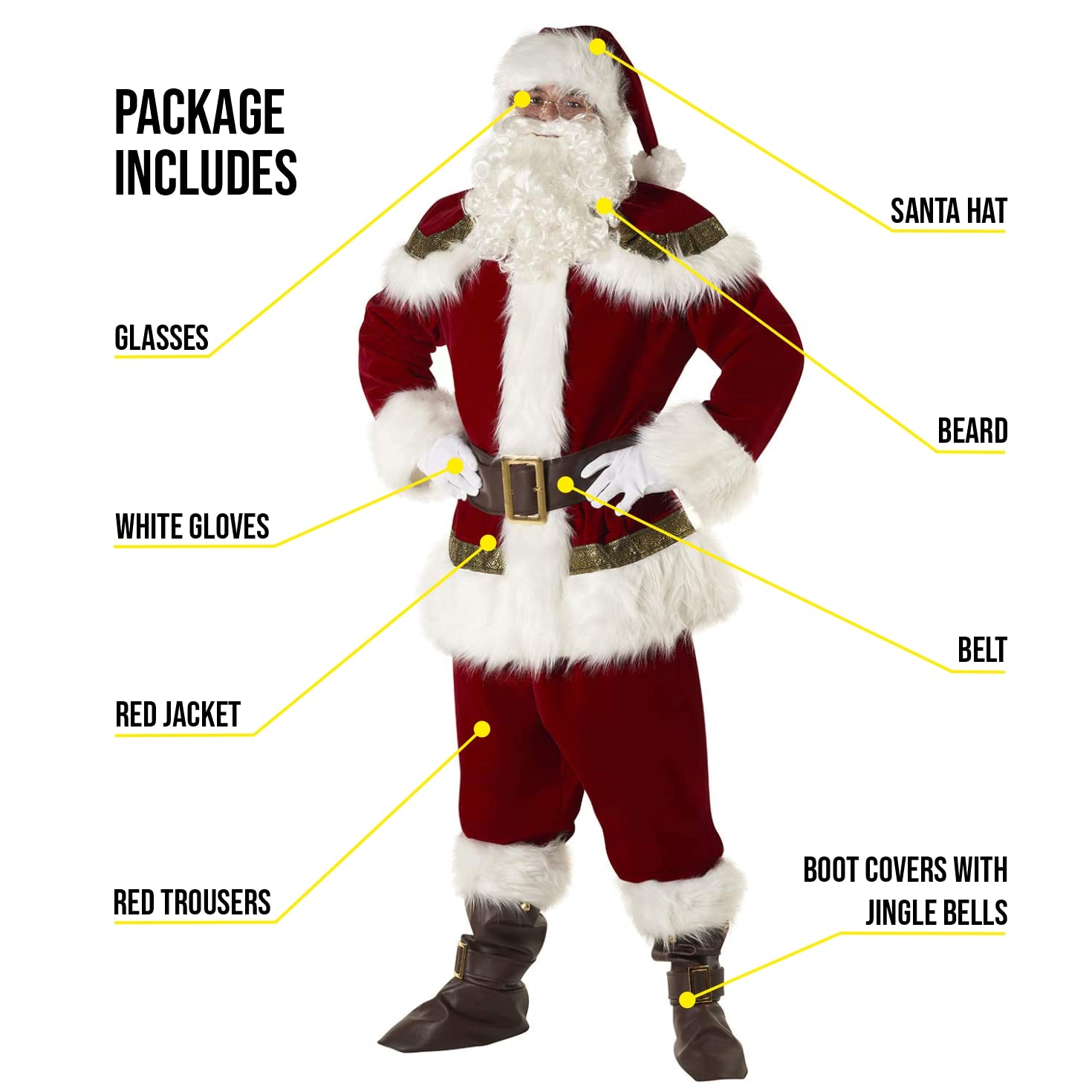 Morph Luxury Santa Costume, Santa Claus Costume for Men, Christmas Suit for Men, Christmas Costumes Adults - Image 8