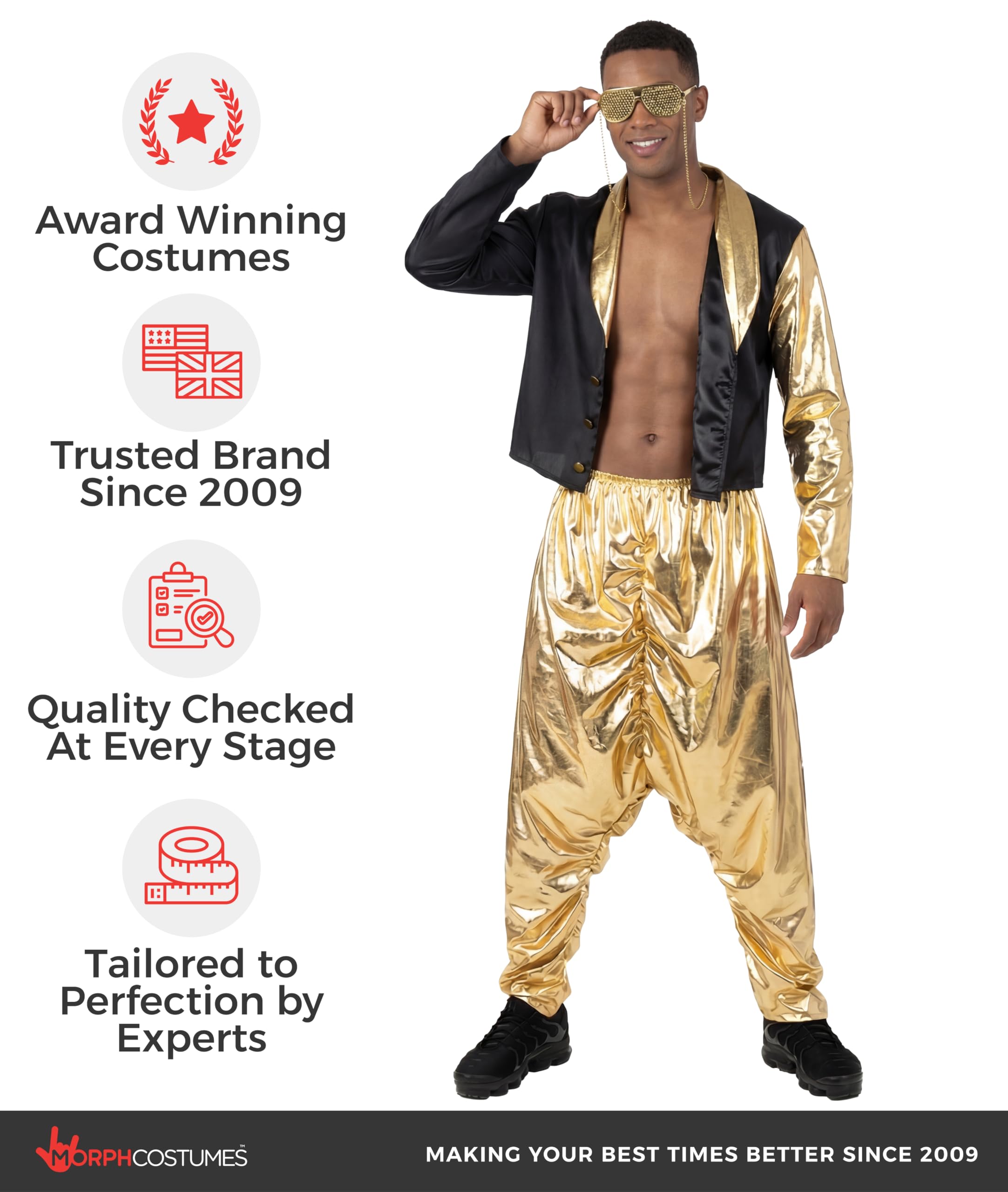 Morph Mc Hammer Costume Men, Mc Hammer Pants, 80s Costumes for Men, 90s Costumes for Mens - Image 5